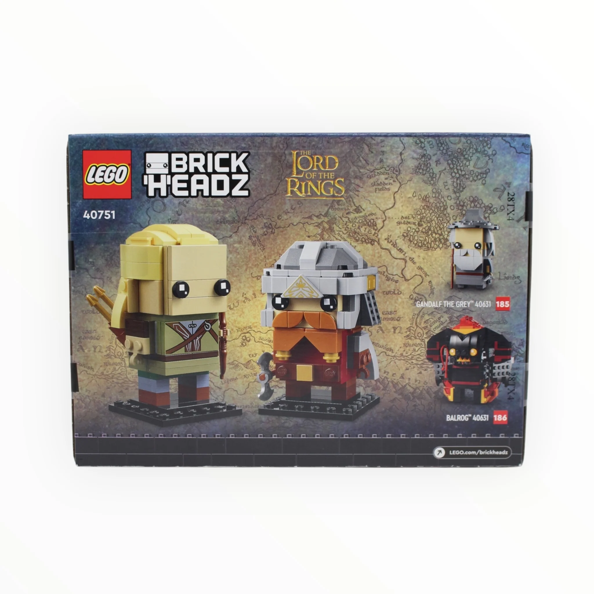 Retired Set 40751 The Lord of the Rings BrickHeadz Legolas & Gimli - Image 2