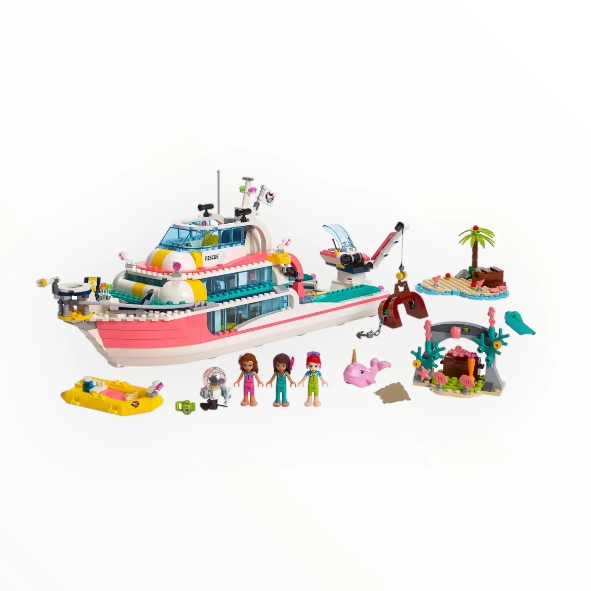 Retired Set 41381 Friends Rescue Mission Boat (damaged box) - Image 4