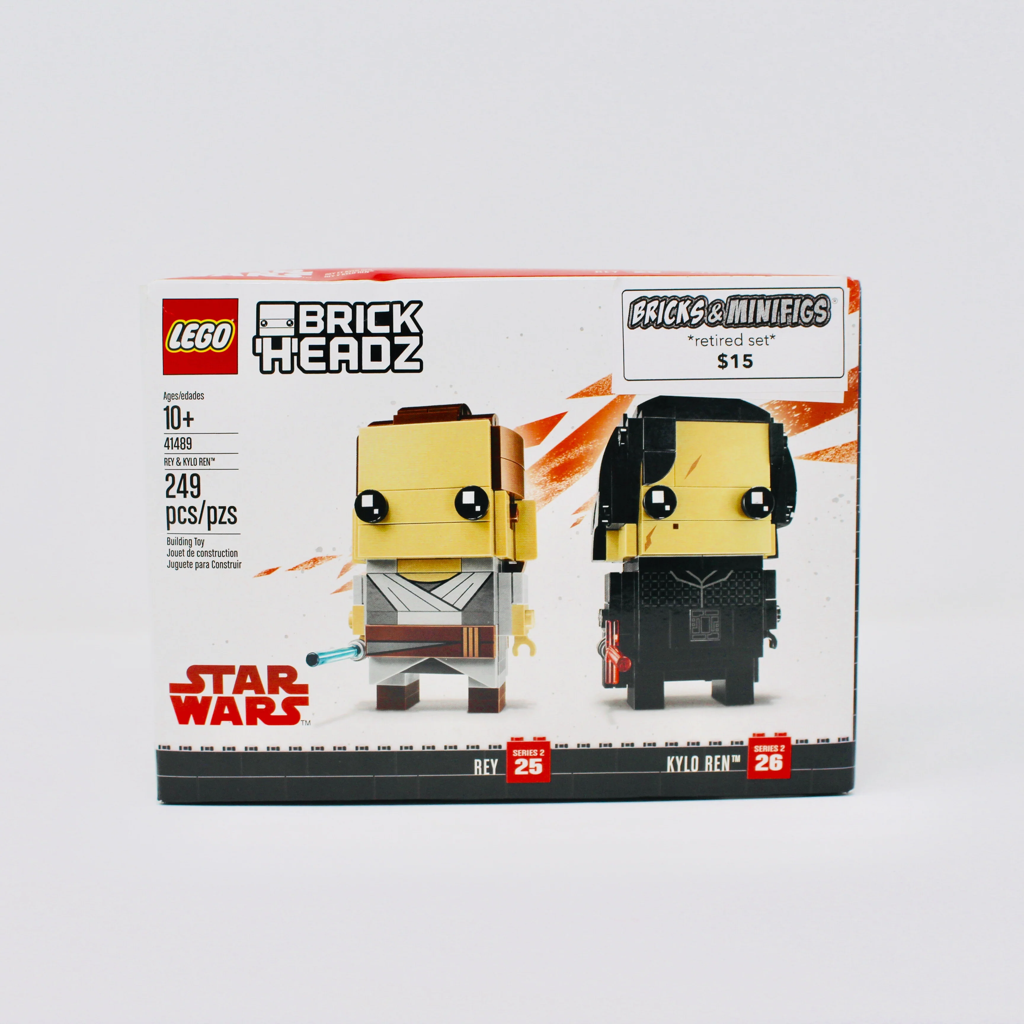 Retired Set 41489 Star Wars BrickHeadz Rey & Kylo Ren