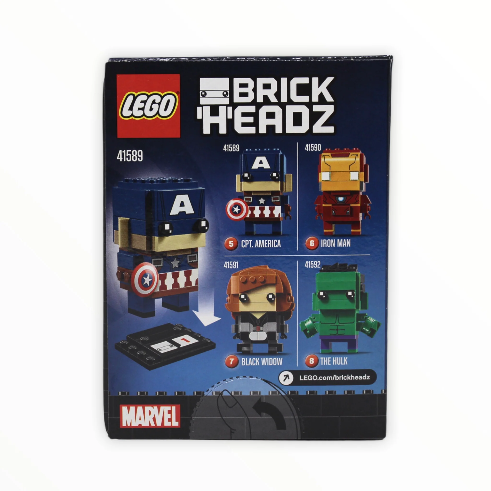 Retired Set 41589 Marvel BrickHeadz Captain America - Image 2
