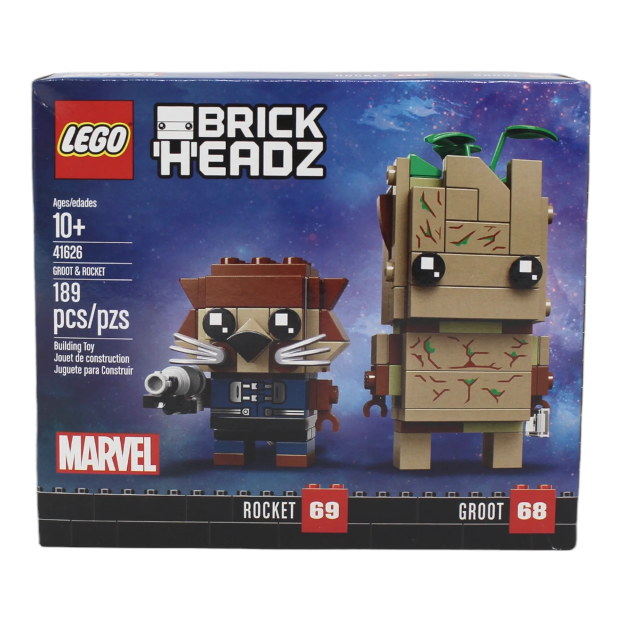 Retired Set 41626 Marvel BrickHeadz Groot & Rocket