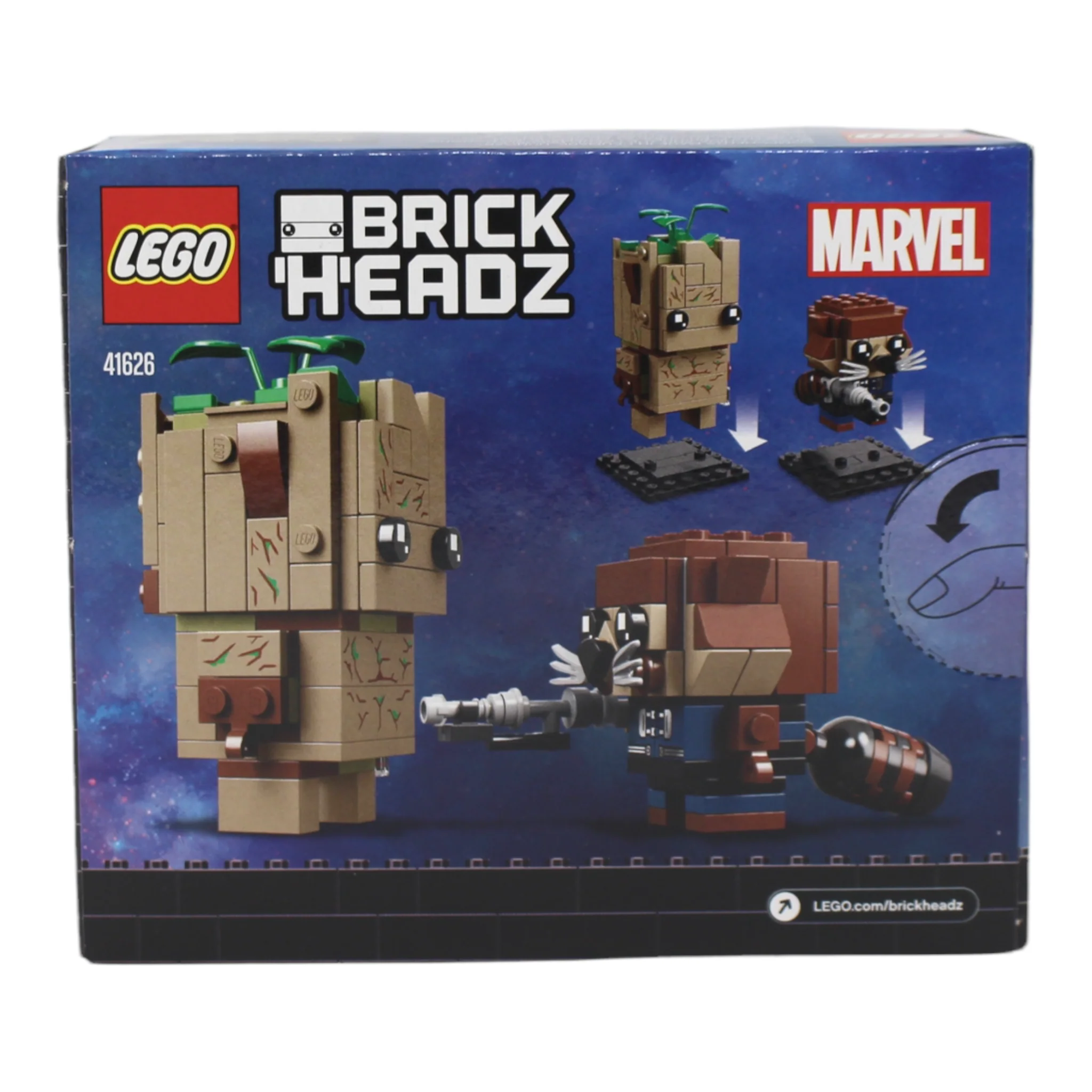 Retired Set 41626 Marvel BrickHeadz Groot & Rocket - Image 2