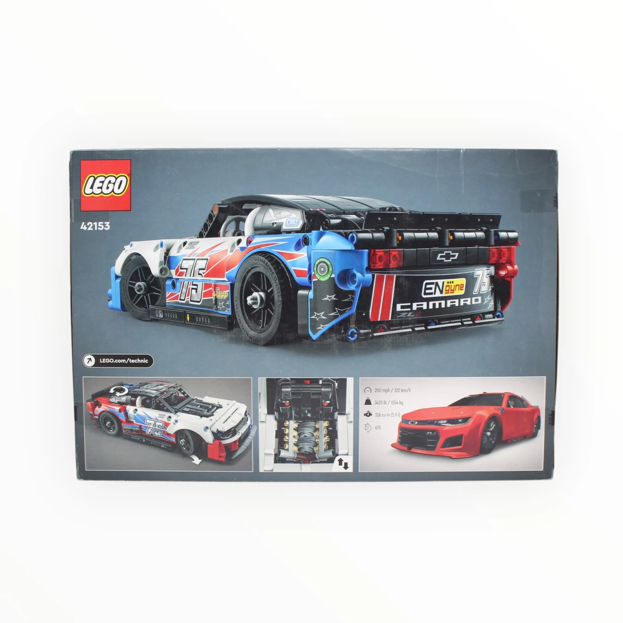 Retired Set 42153 Technic NASCAR Next Gen Chevrolet Camaro - Image 2