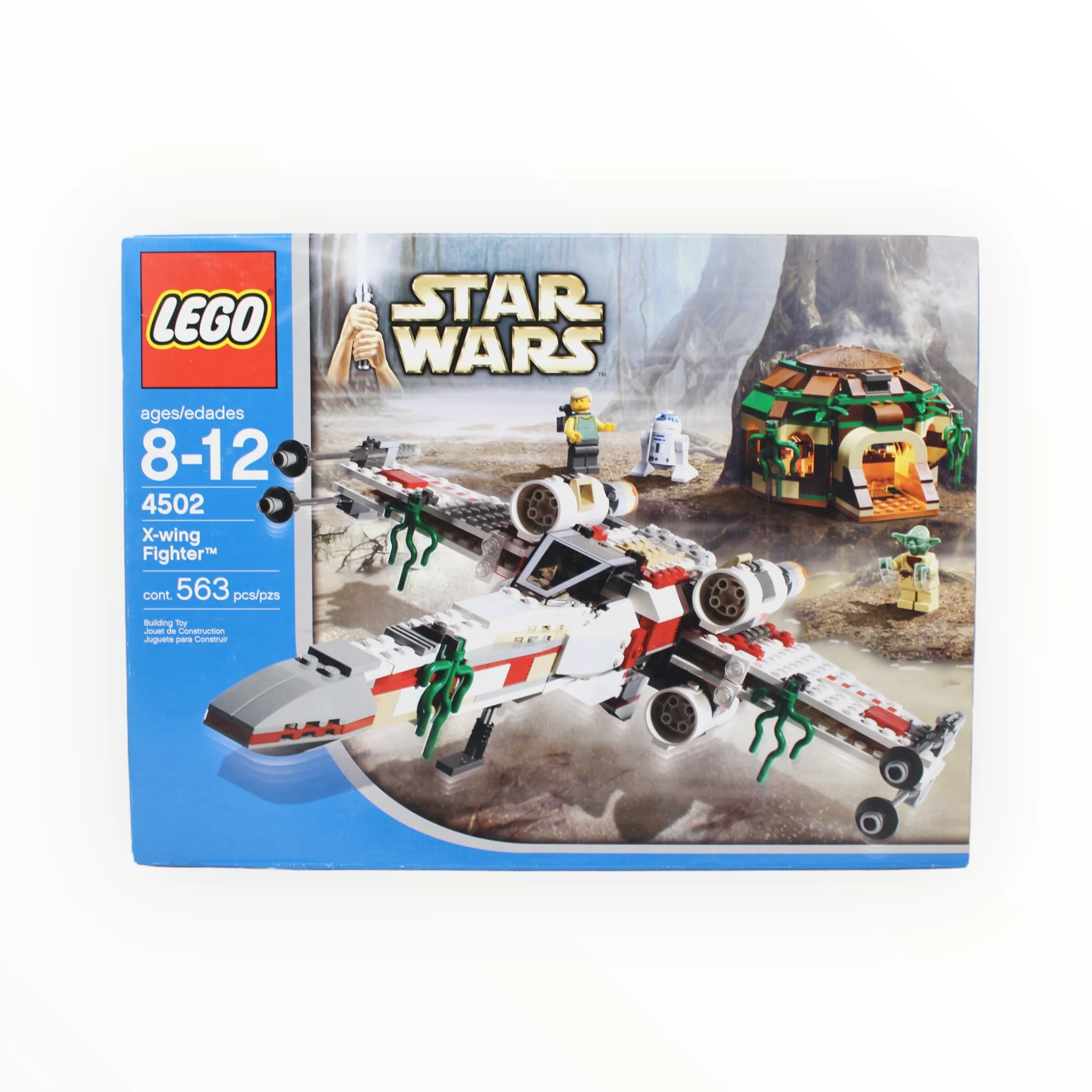 Retired Set 4502 Star Wars X-wing Fighter (Dagobah, blue box, some damage)