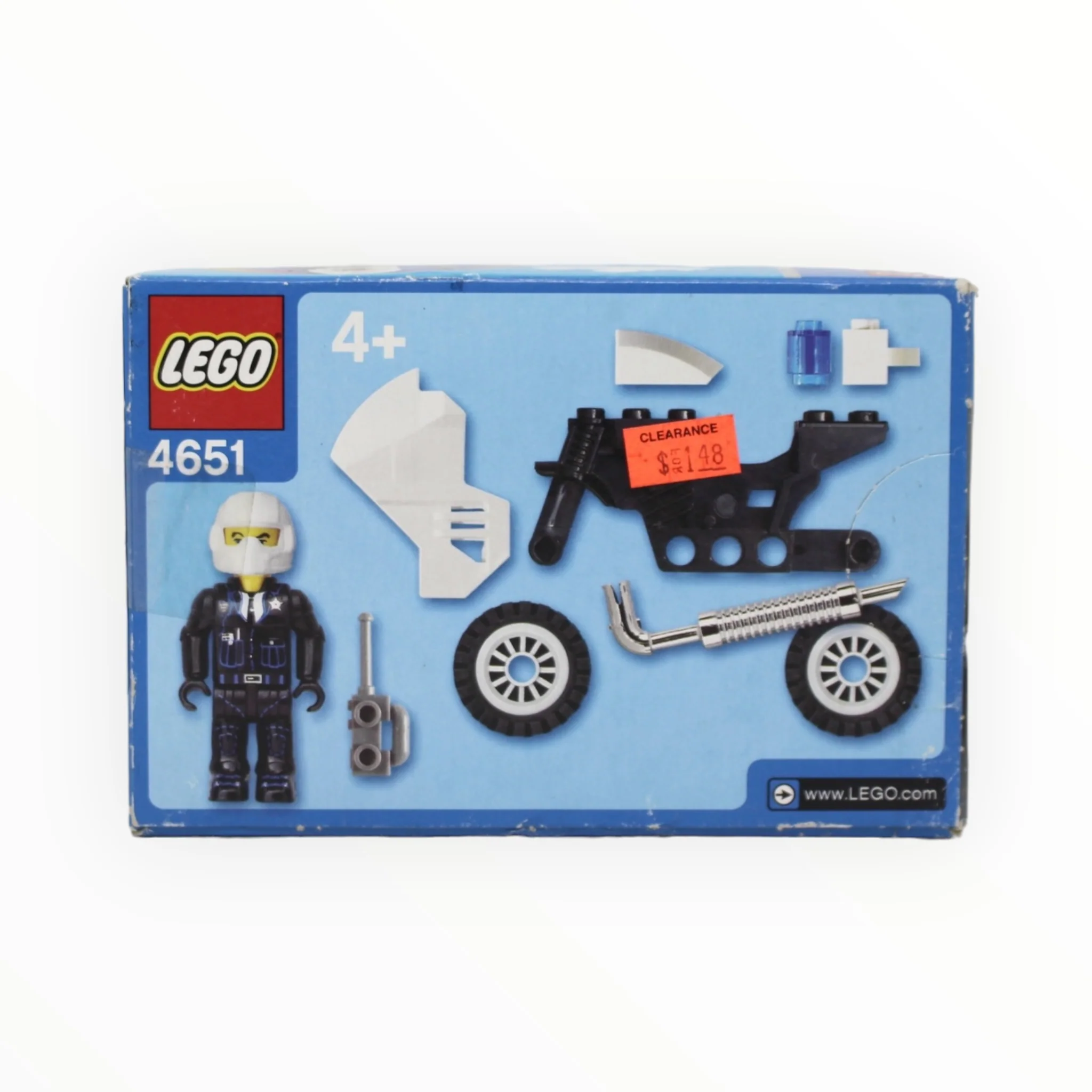 Retired Set 4651 LEGO 4 Juniors Police Motorcycle - Image 2