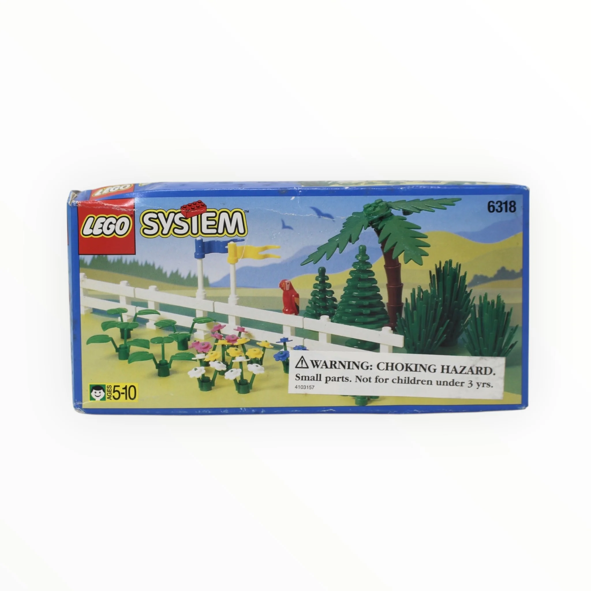 Retired Set 6318 System Flowers, Trees, and Fences (damaged box)