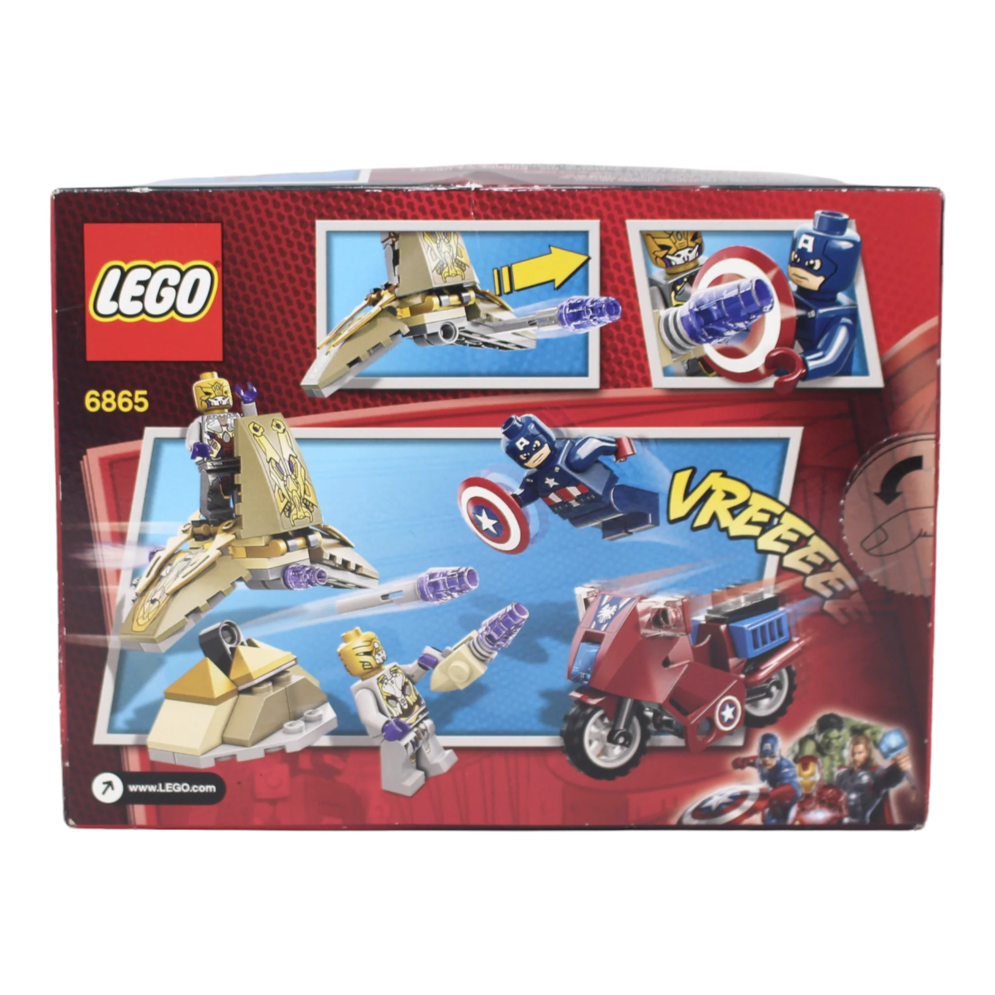 Retired Set 6865 Marvel Super Heroes Captain America’s Avenging Cycle - Image 2