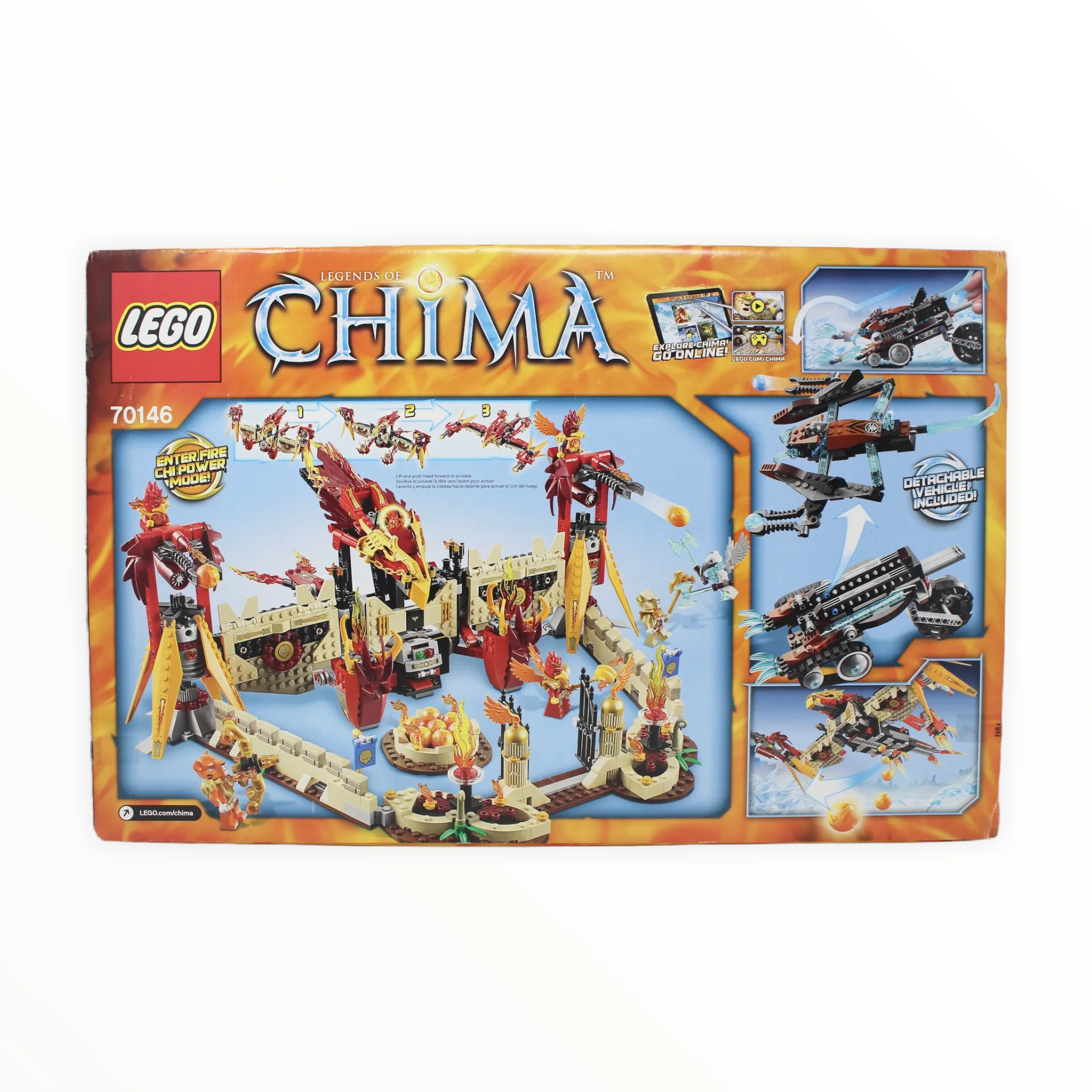 Retired Set 70146 Legends of Chima Flying Phoenix Fire Temple - Image 2