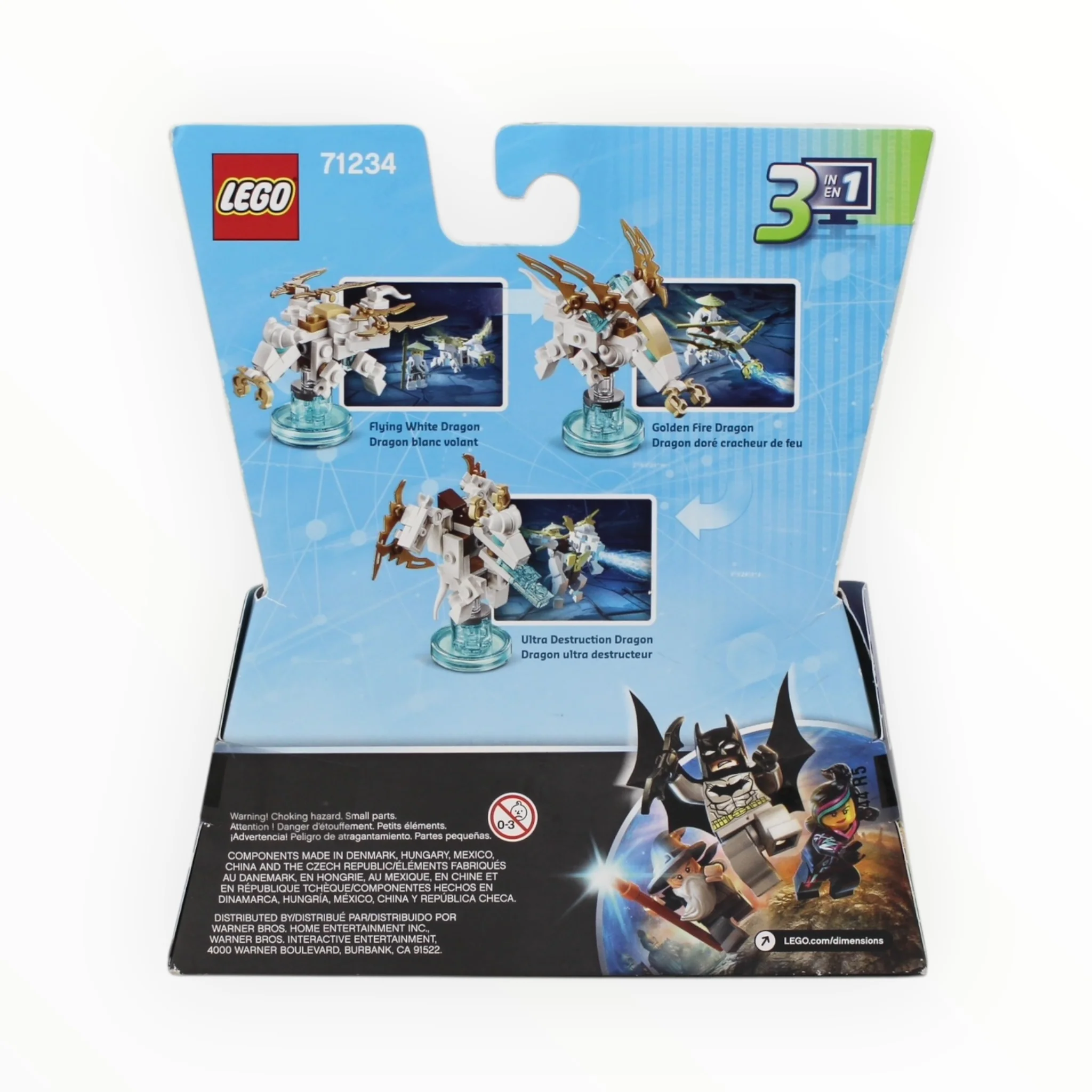 Retired Set 71234 Dimensions Fun Pack - Ninjago Sensei Wu and Flying White Dragon (slight box damage) - Image 2