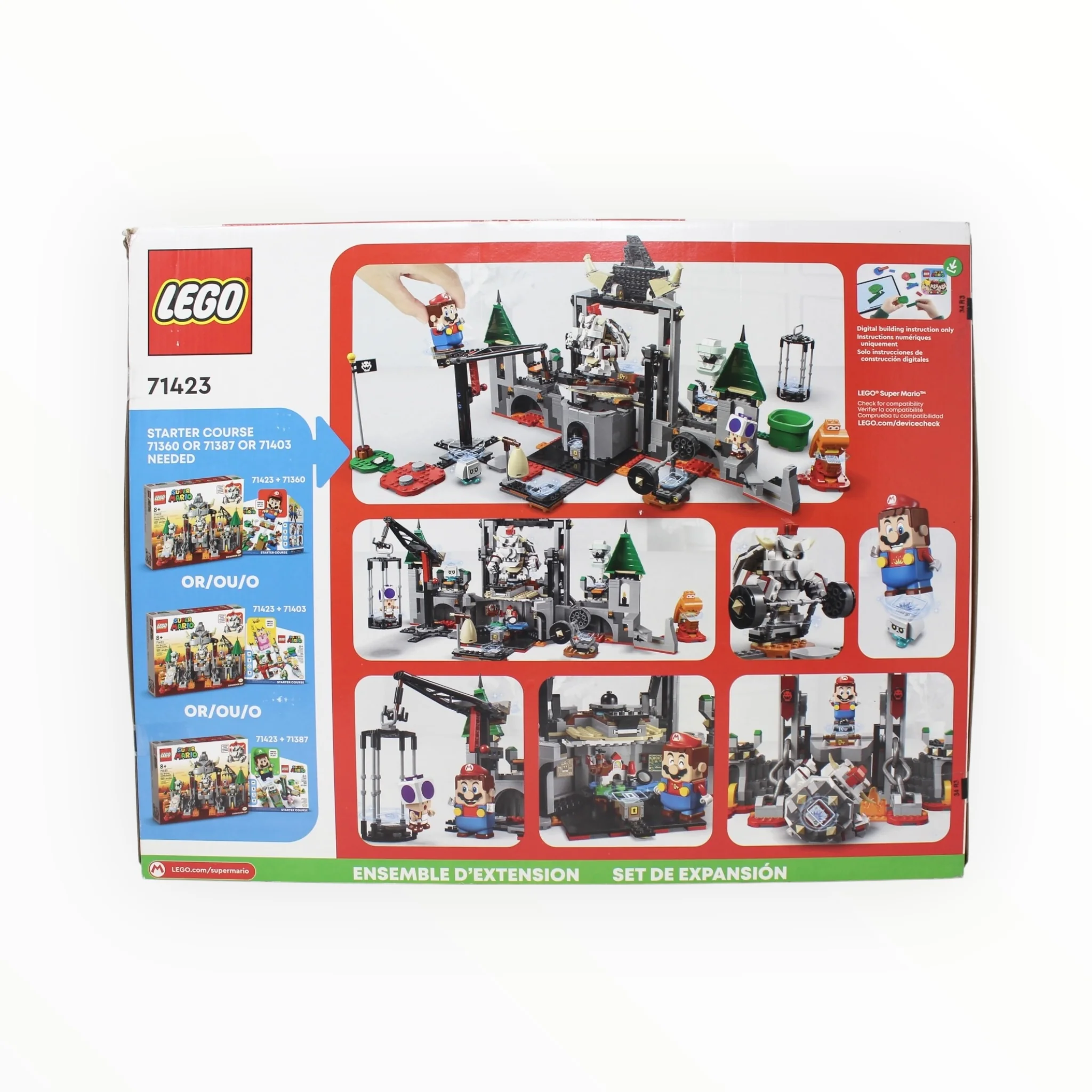 Retired Set 71423 Super Mario Dry Bowser Castle Battle (slight box damage) - Image 2