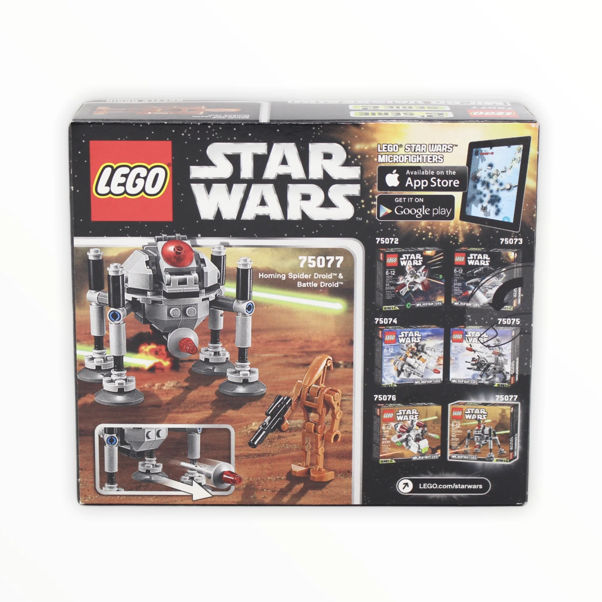Retired Set 75077 Star Wars Homing Spider Droid Microfighter - Image 2