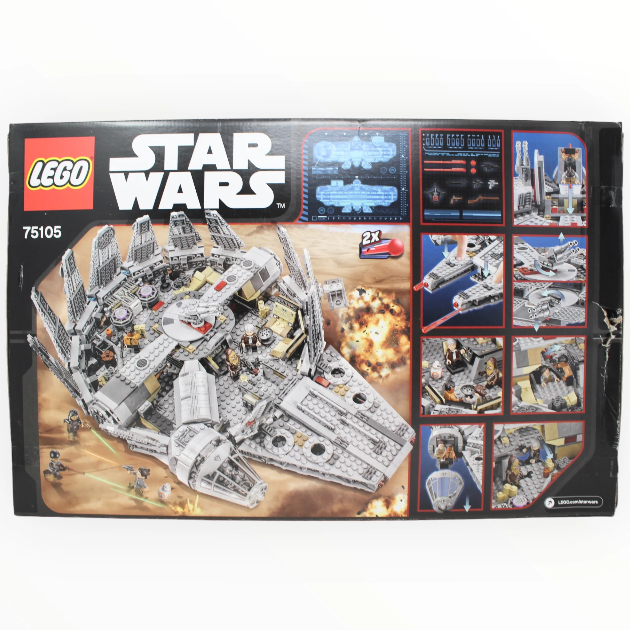 Retired Set 75105 Star Wars Millennium Falcon (damaged box) - Image 2