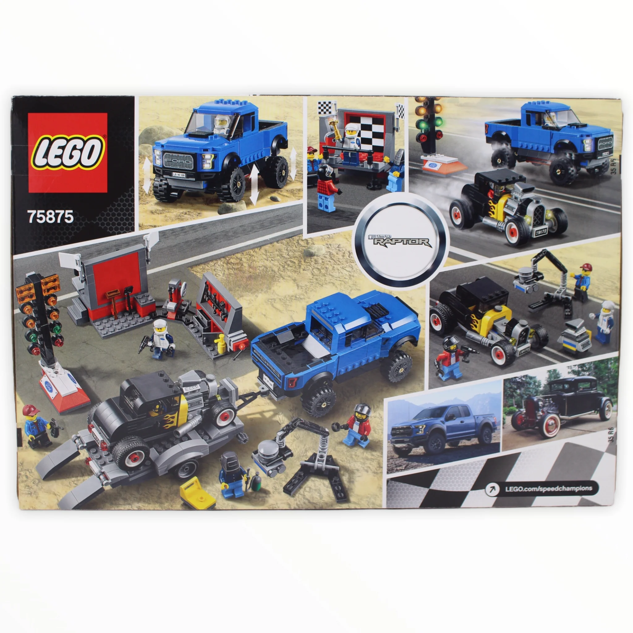 Retired Set 75875 Speed Champions Ford F-150 Raptor & Ford Model A Hot Rod - Image 2
