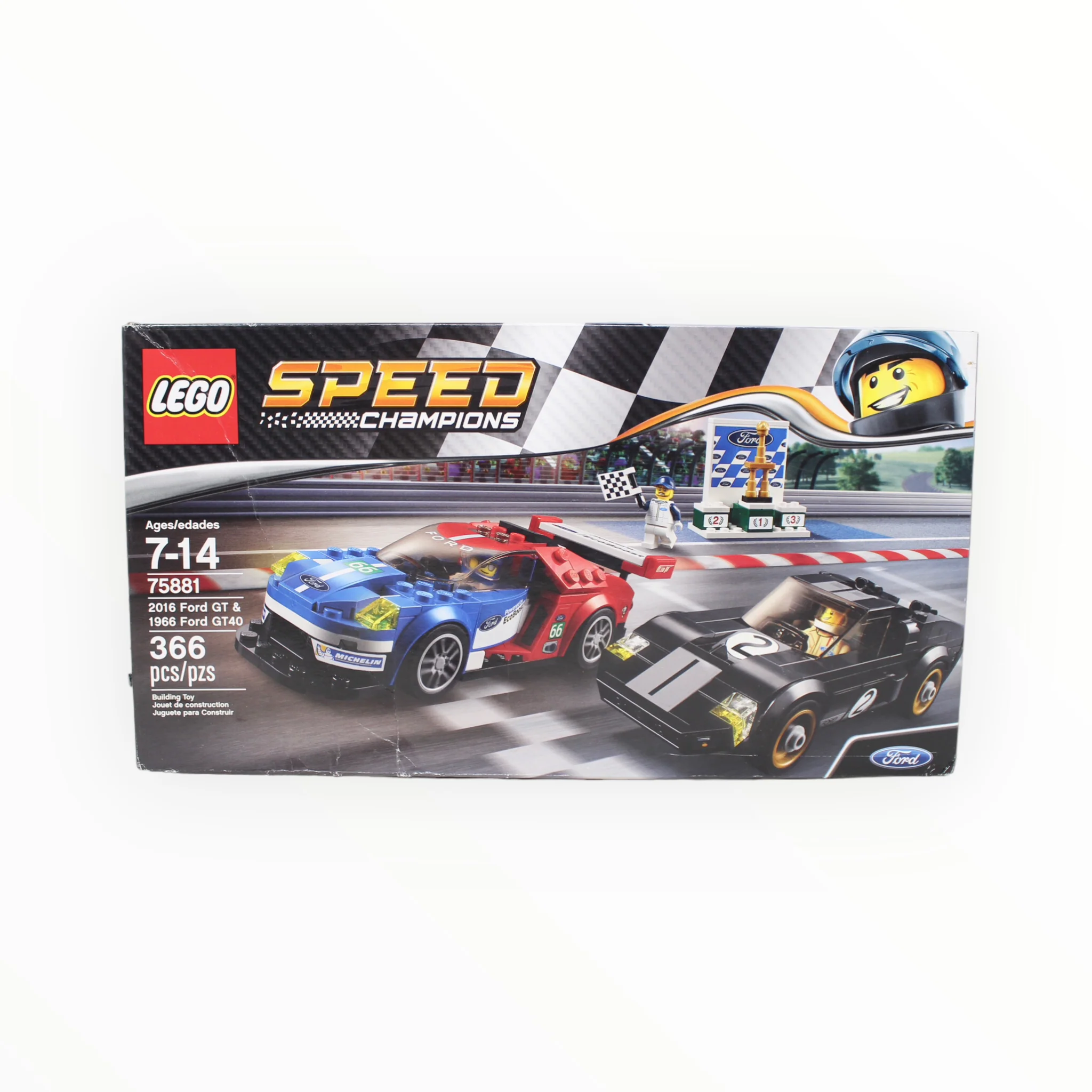 Retired Set 75881 Speed Champions 2016 Ford GT & 1966 Ford GT40 (damaged box)