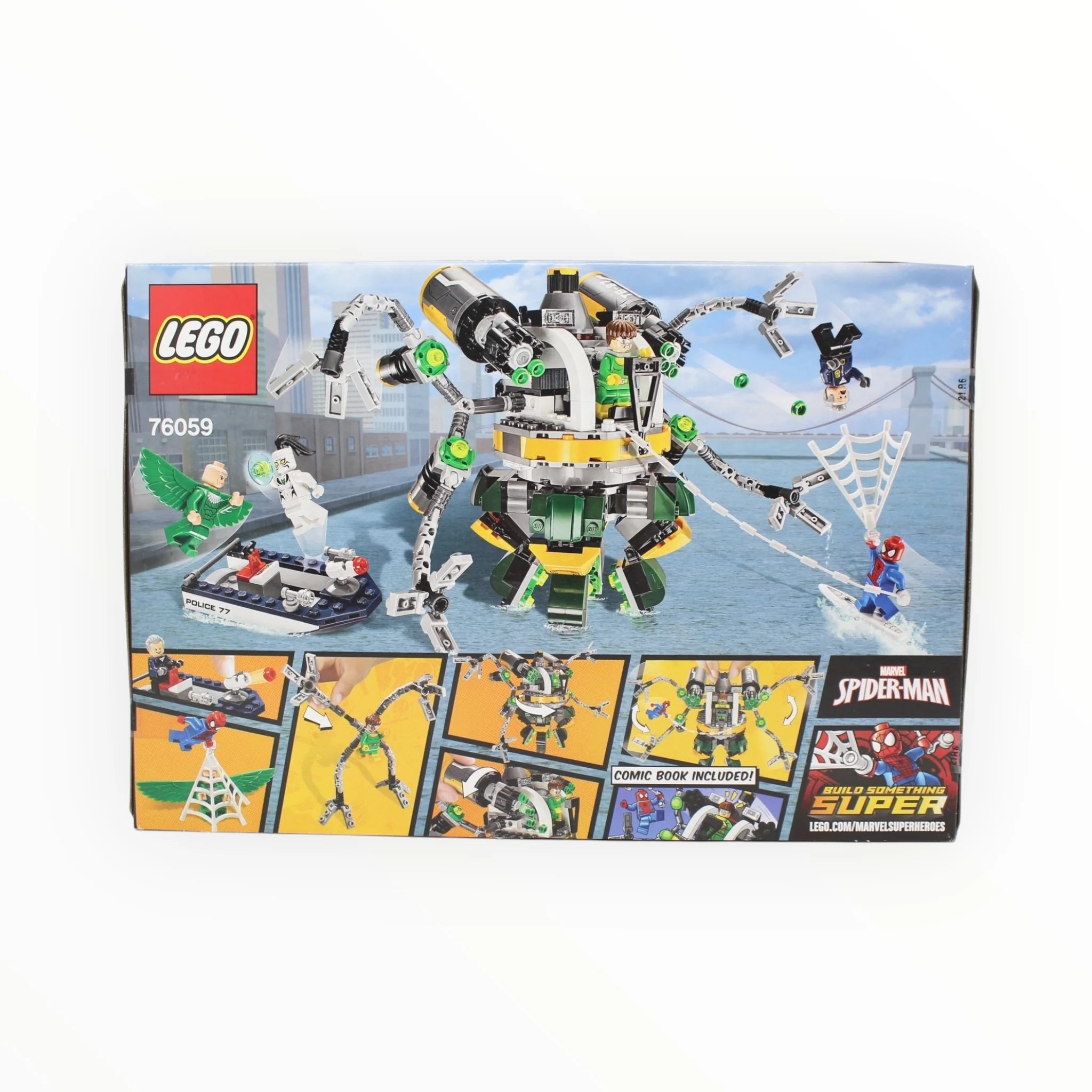 Retired Set 76059 Marvel Super Heroes Spider-Man: Doc Ockās Tentacle Trap (slight box warping) - Image 2