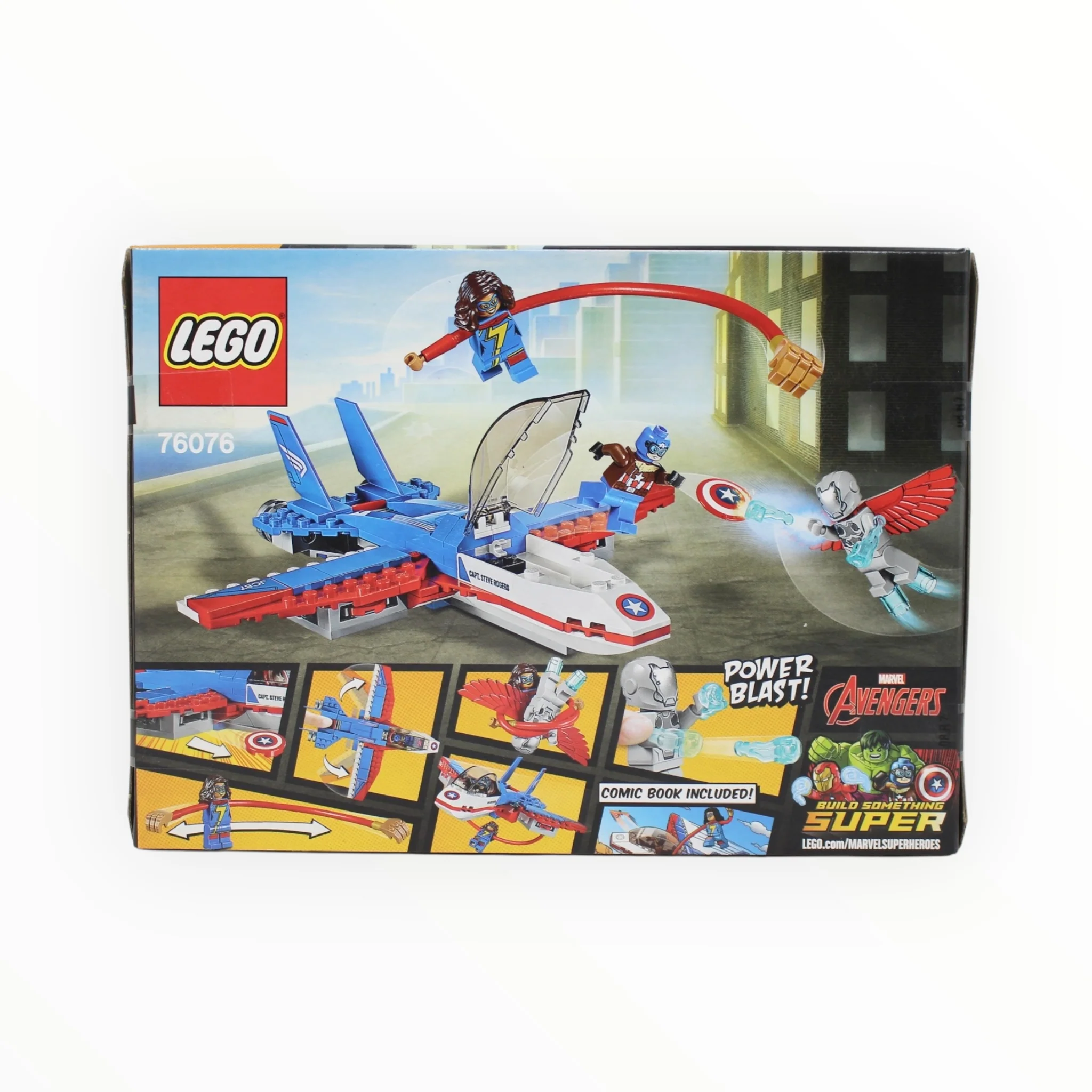 Retired Set 76076 Marvel Super Heroes Captain America Jet Pursuit - Image 2