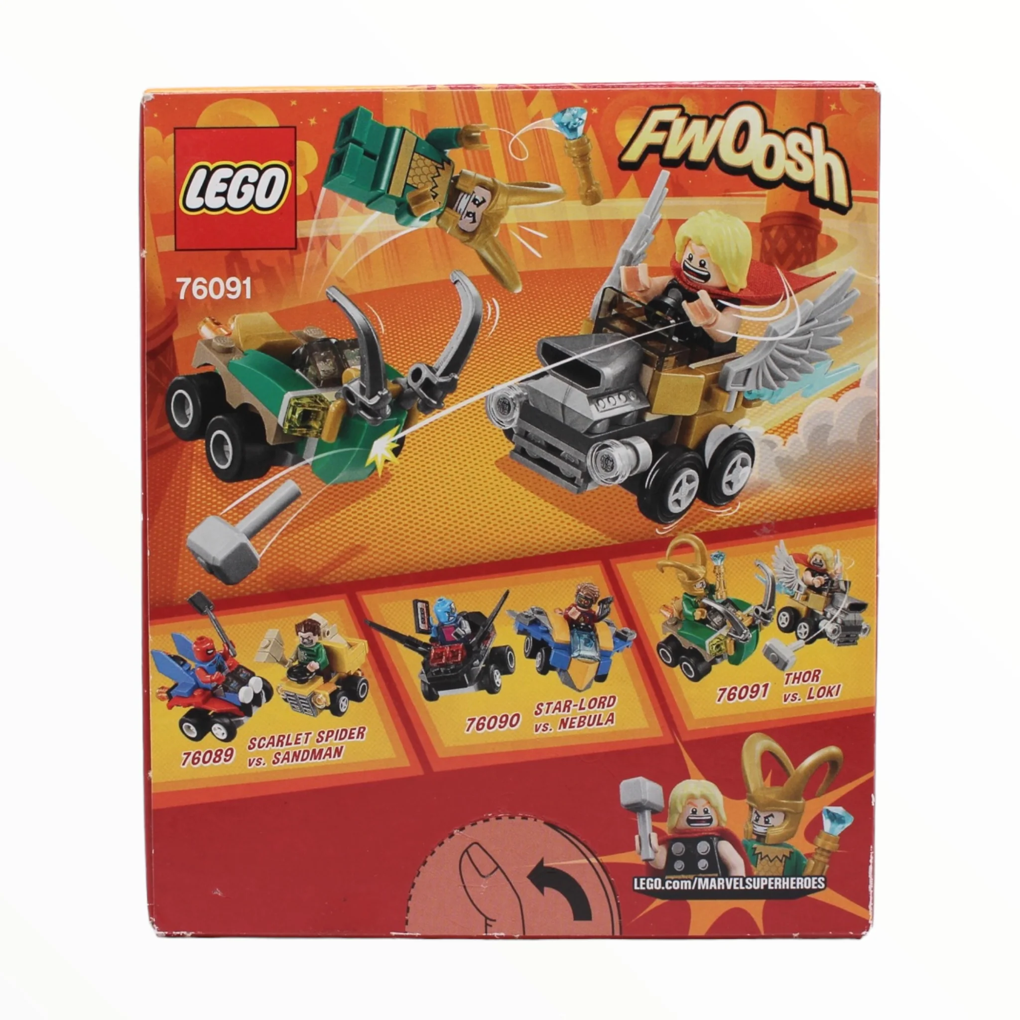 Retired Set 76091 Marvel Super Heroes Mighty Micros: Thor vs. Loki - Image 2