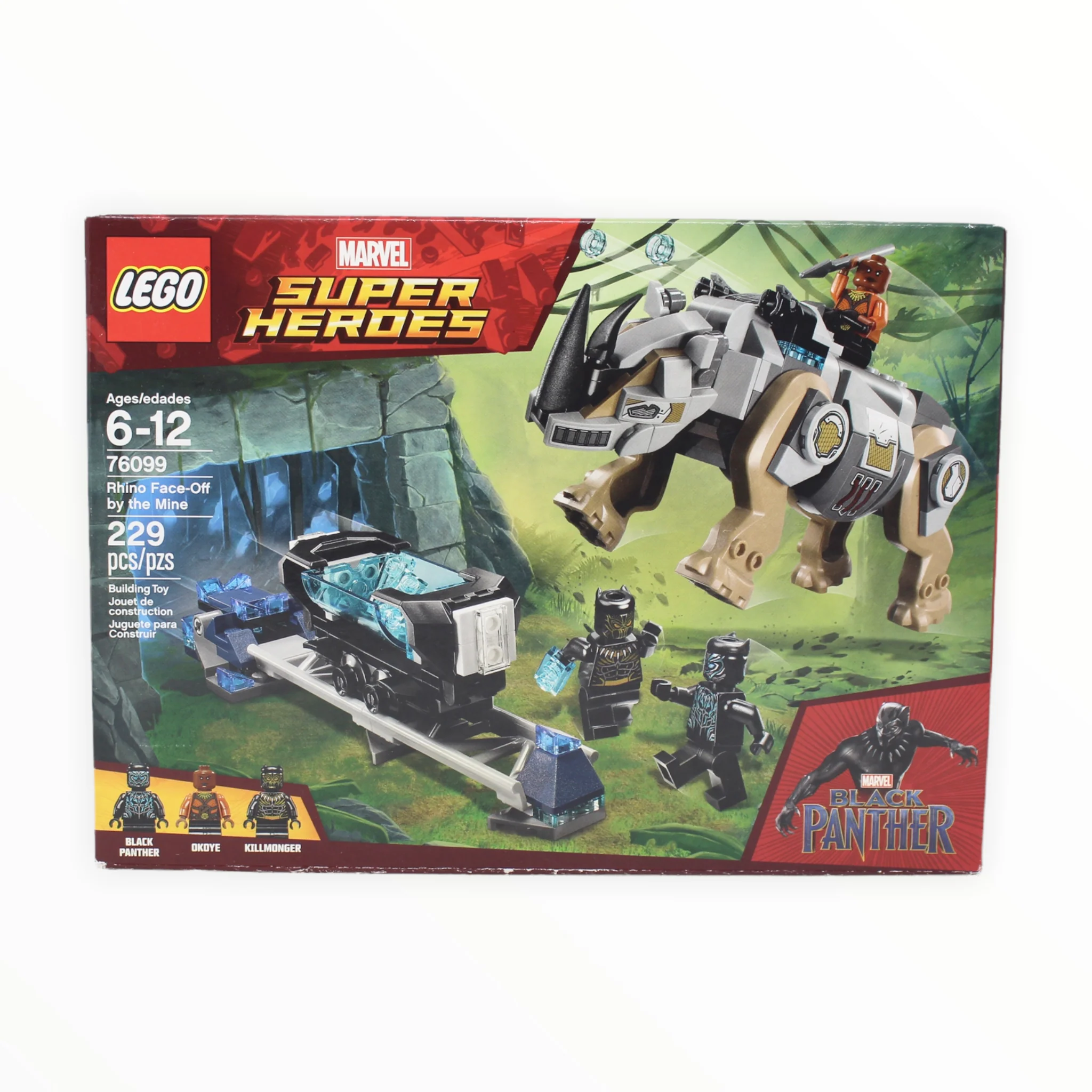 Retired Set 76099 Marvel Super Heroes Rhino Face-Off by the Mine