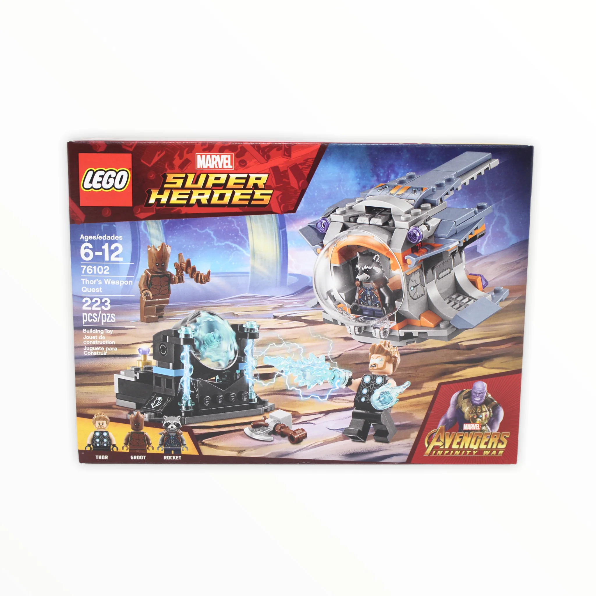 Retired Set 76102 Marvel Super Heroes Thor’s Weapon Quest