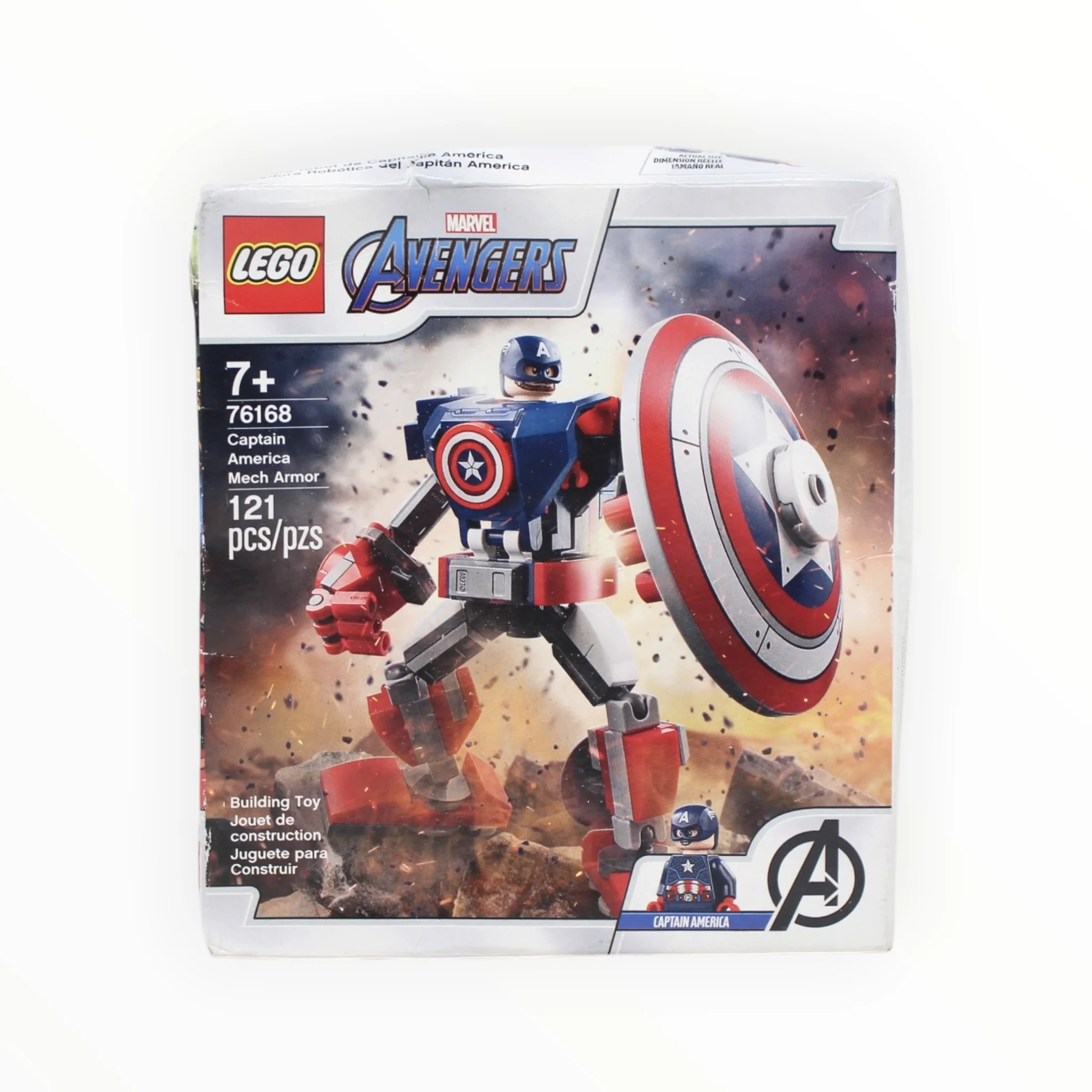 Retired Set 76168 Marvel Captain America Mech Armor (damaged box)
