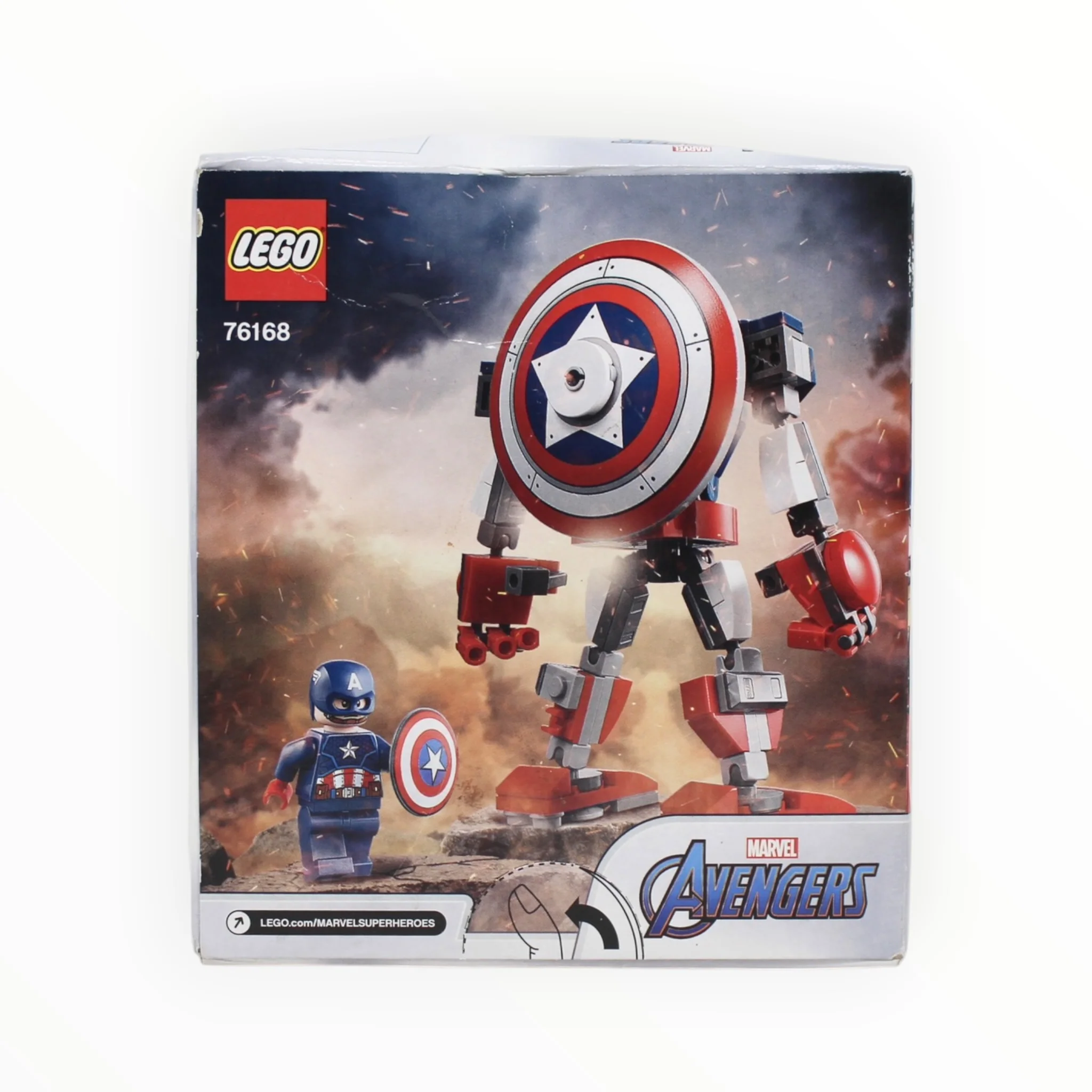 Retired Set 76168 Marvel Captain America Mech Armor (damaged box) - Image 2