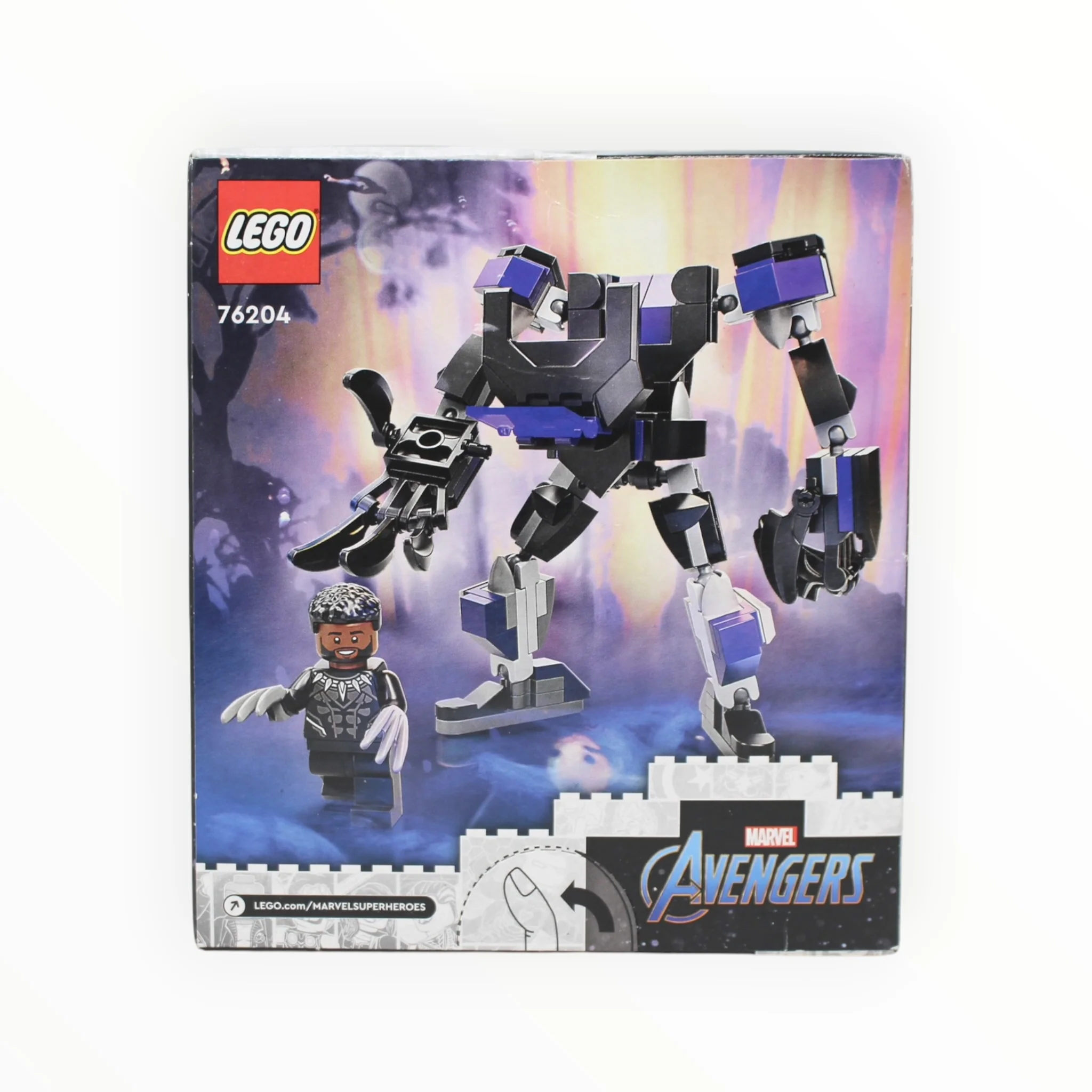 Retired Set 76204 Marvel Black Panther Mech Armor (some box damage) - Image 2