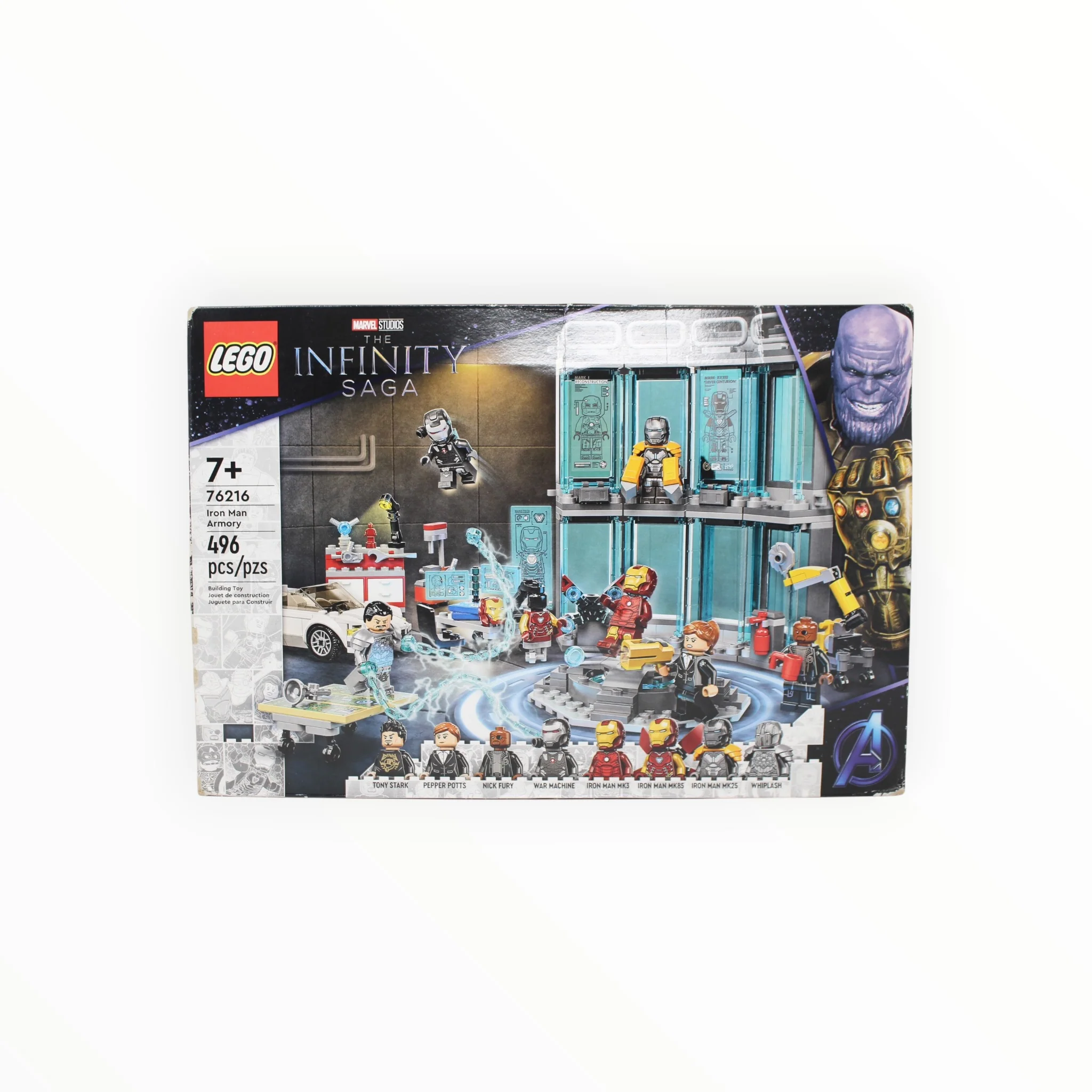 Retired Set 76216 Infinity Saga Iron Man Armory (damaged box)