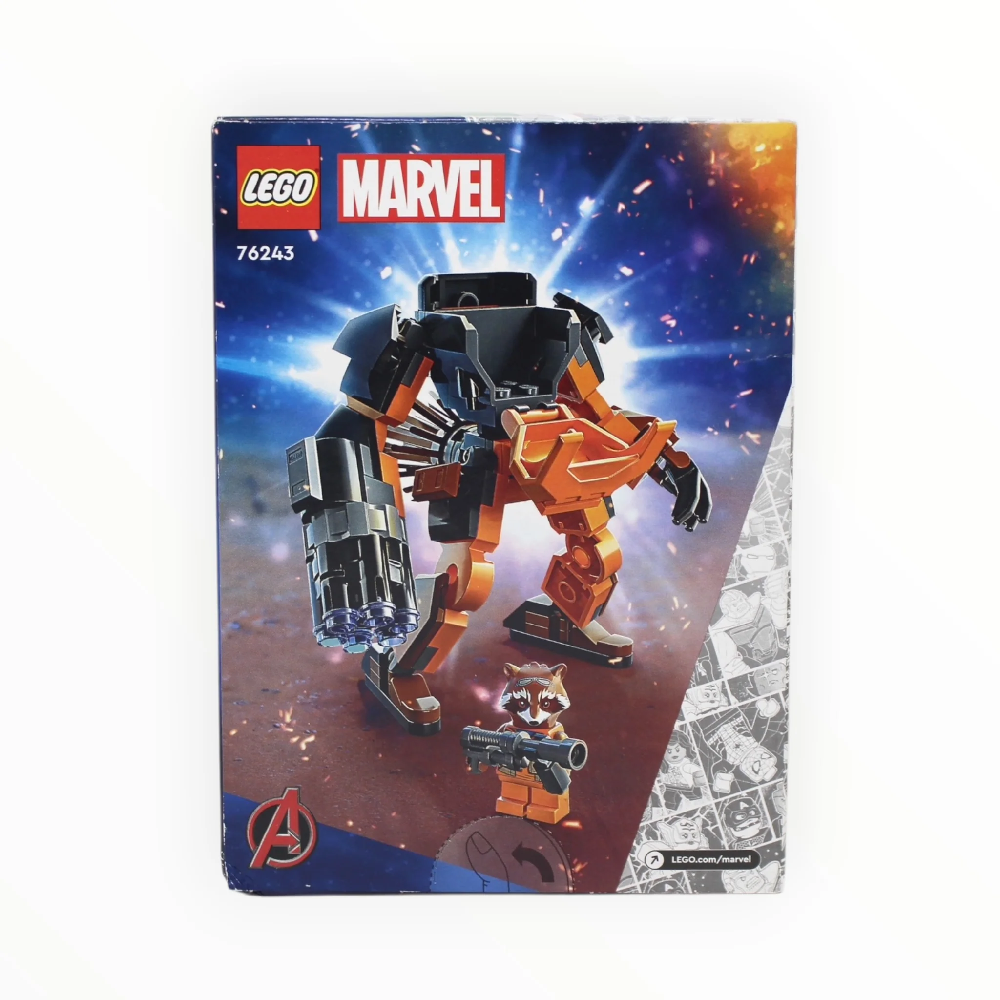 Retired Set 76243 Marvel Rocket Mech Armor (damaged box) - Image 2
