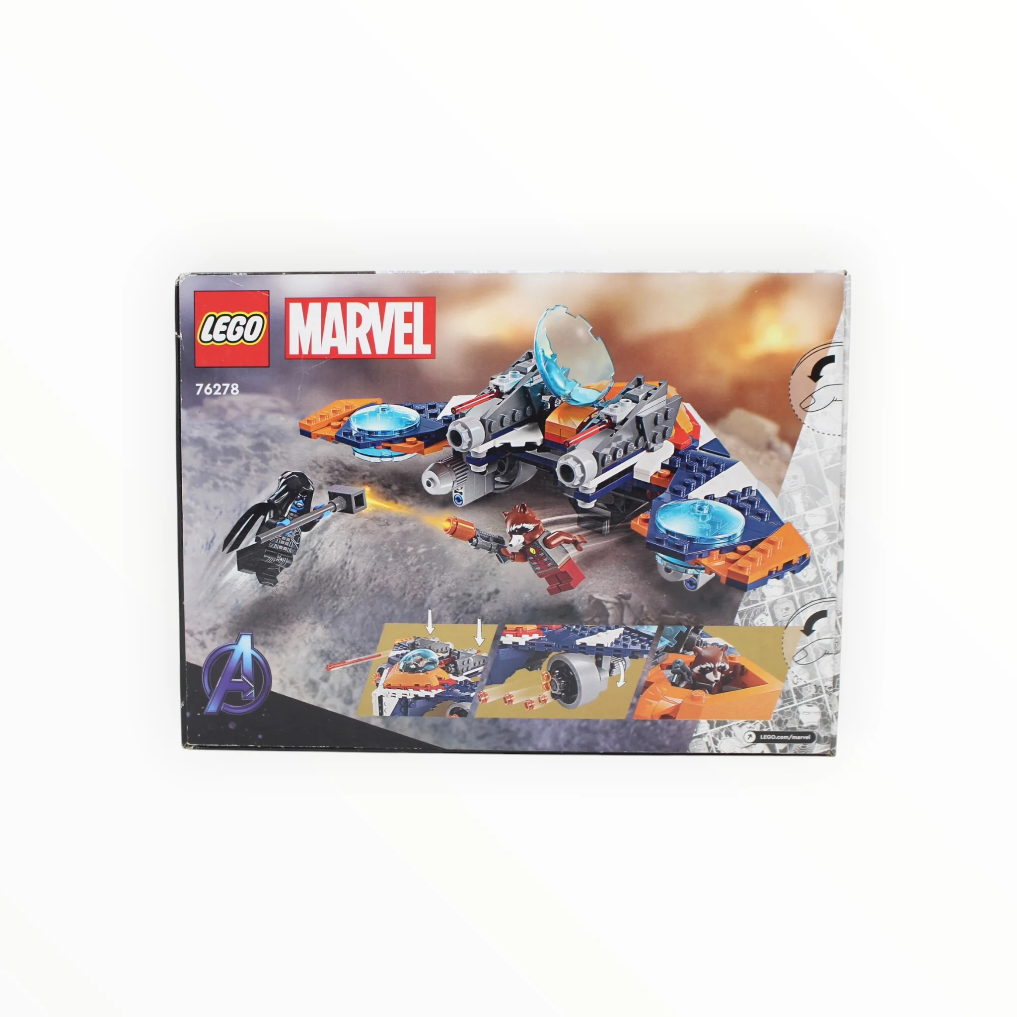 Retired Set 76278 Marvel Infinity Saga Rocket’s Warbird vs. Ronan (slight box damage) - Image 2
