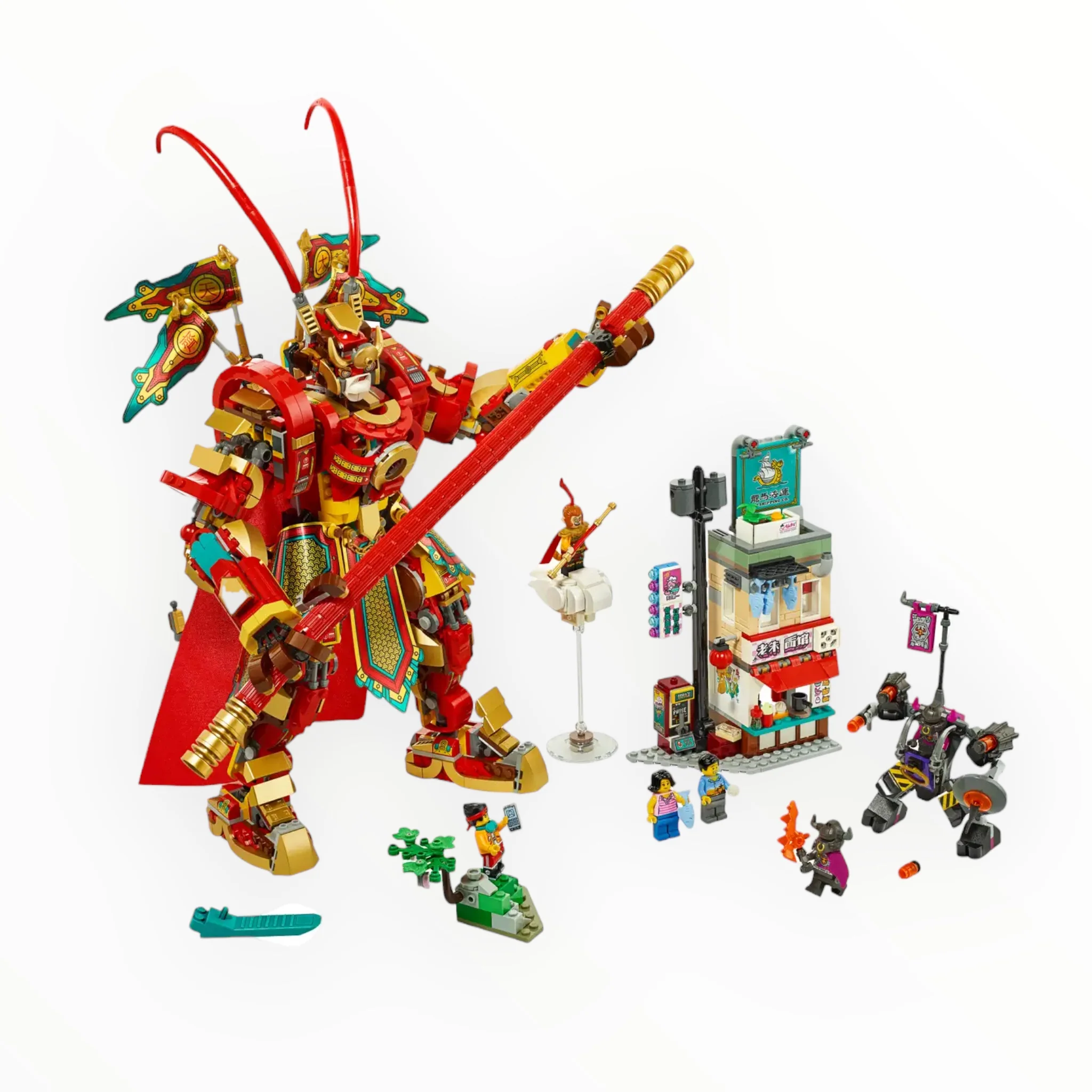Retired Set 80012 Monkie Kid Monkey King Warrior Mech - Image 3