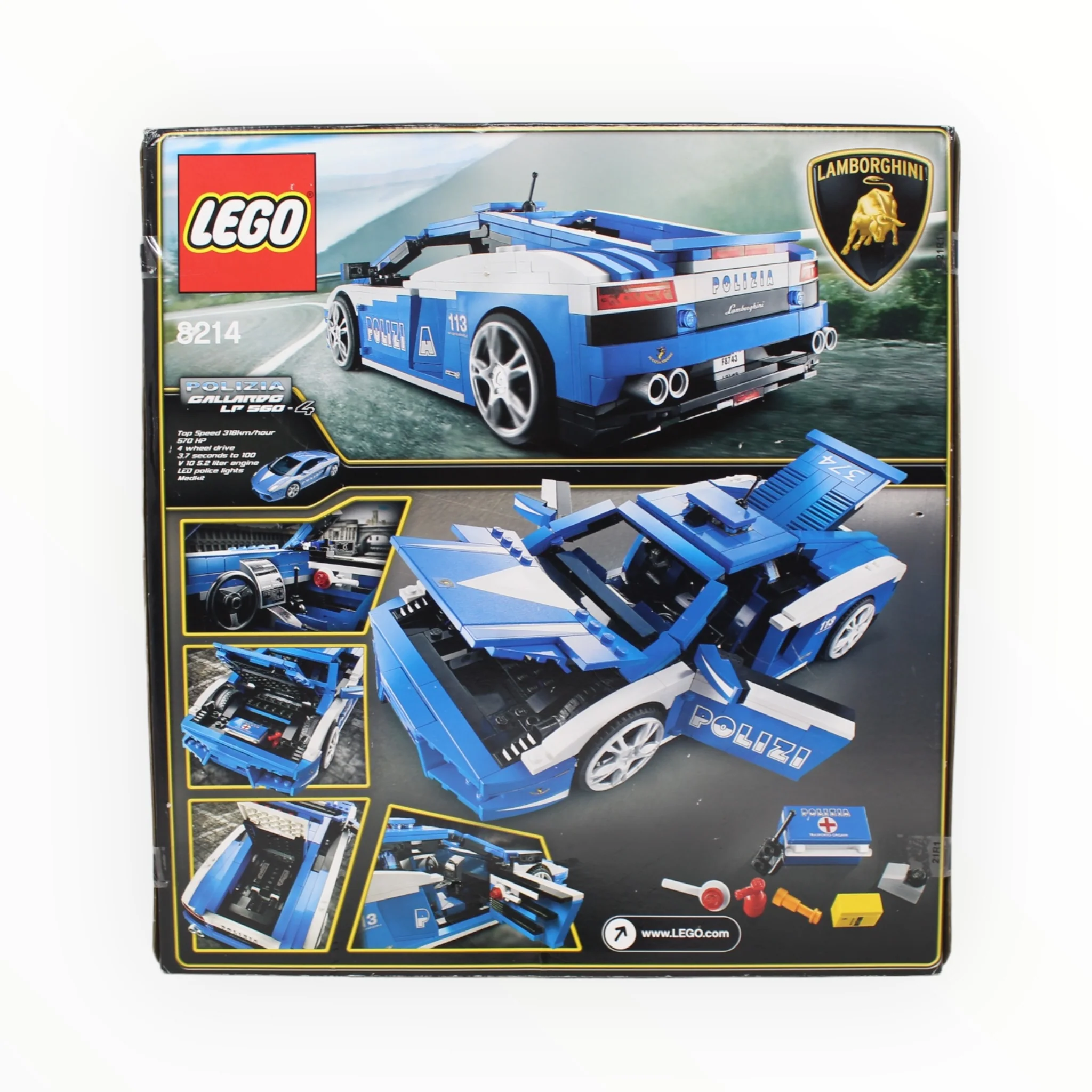 Retired Set 8214 Racers Gallardo LP 560-4 Polizia (damaged box) - Image 2