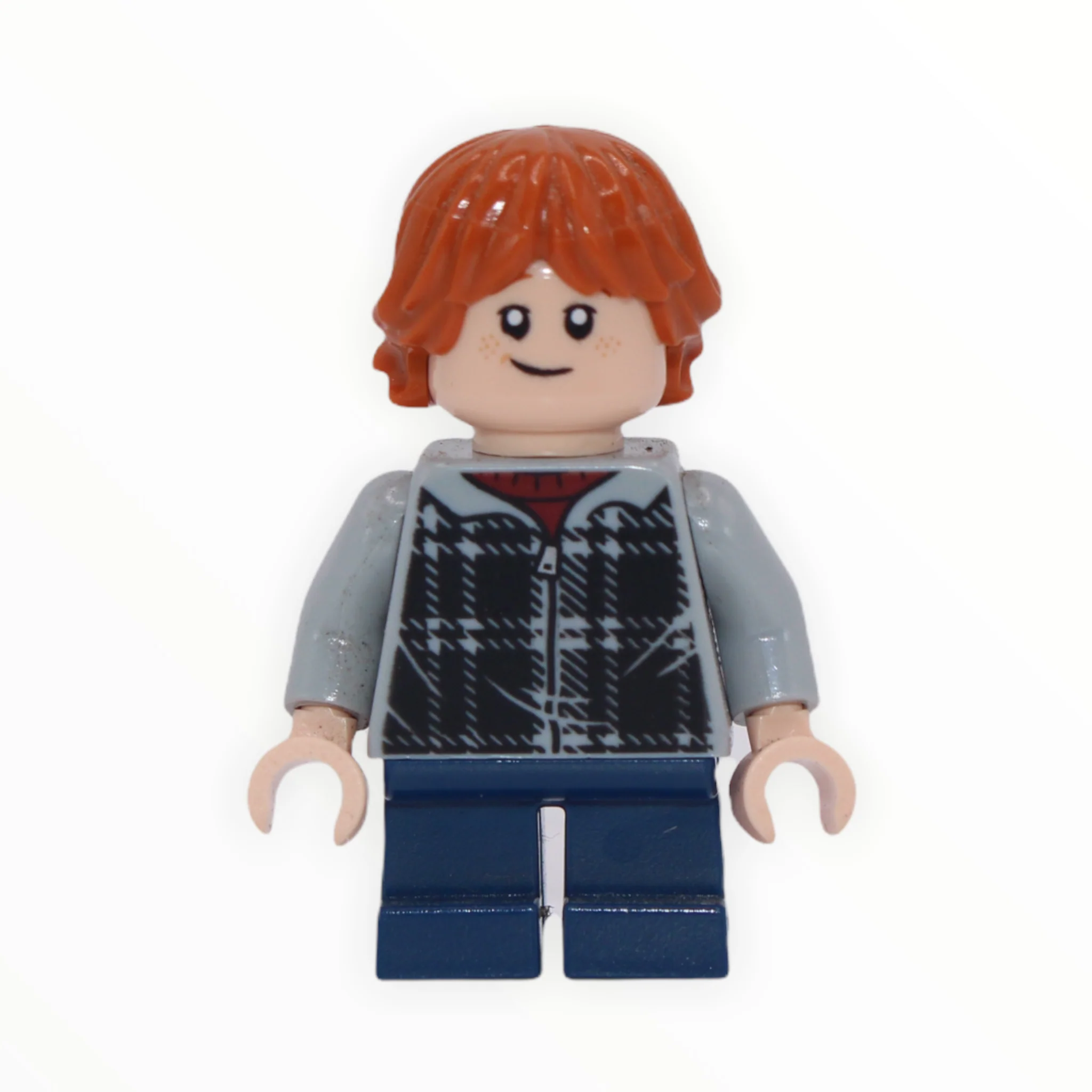 Ron Weasley (light bluish gray plaid hoodie, dark blue short legs, 2018)