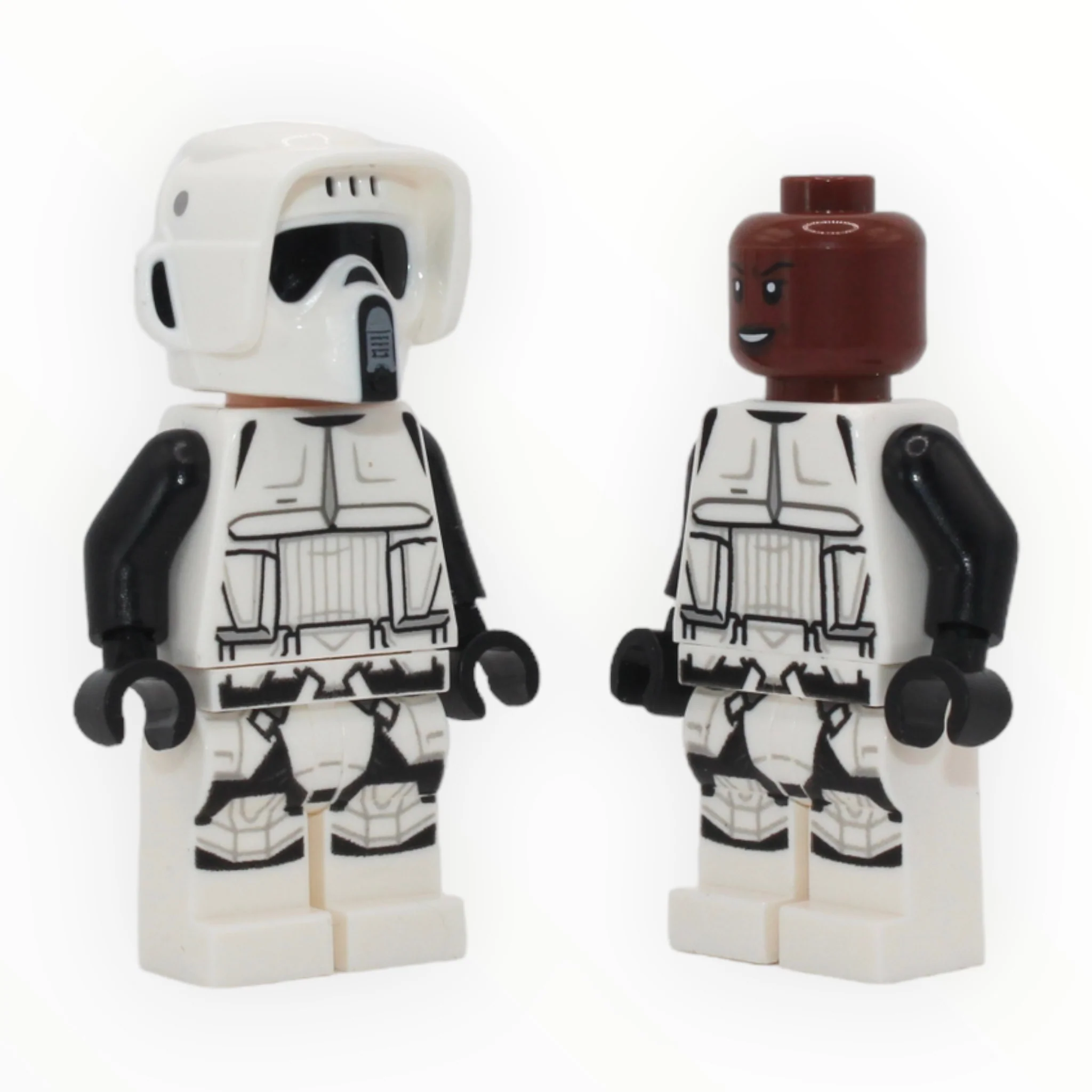 Scout Trooper (dual molded helmet, reddish brown female head)