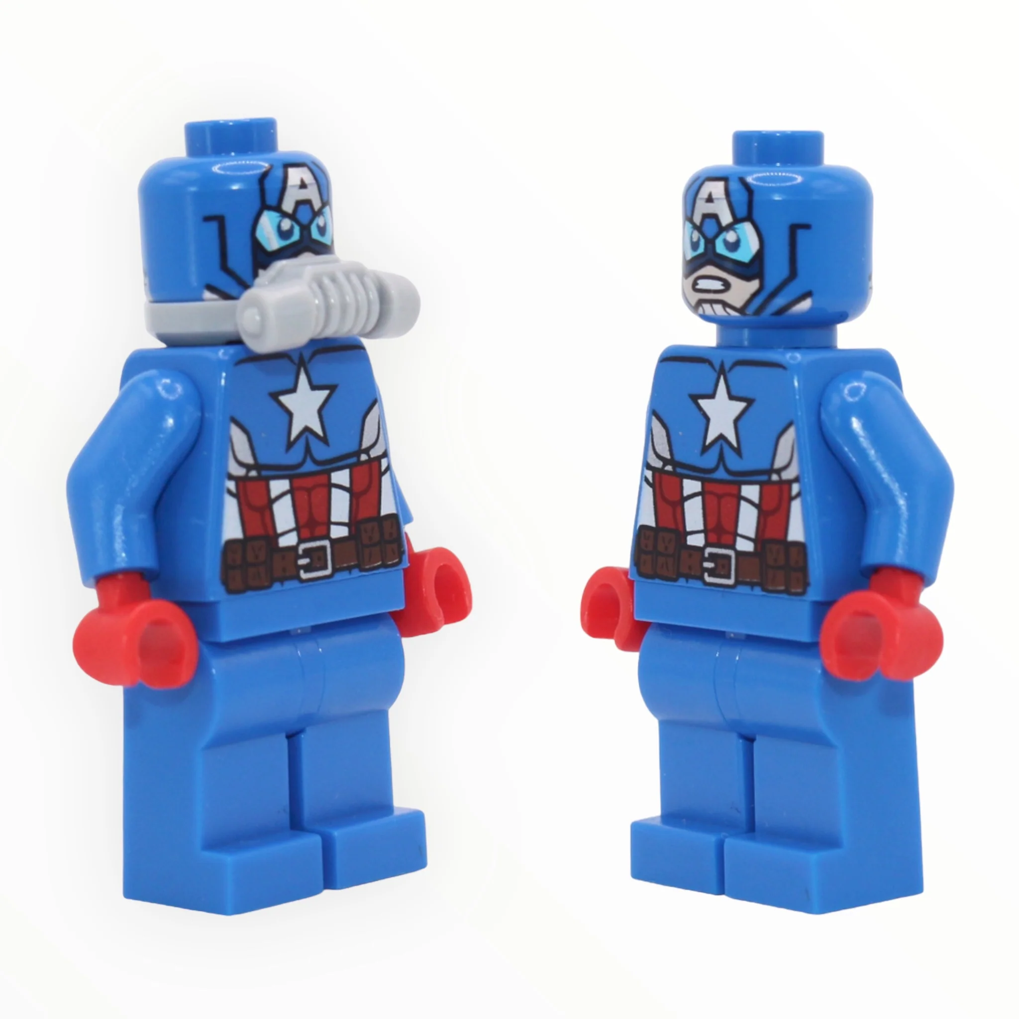 Captain America (blue suit, brown belt, breathing mask)