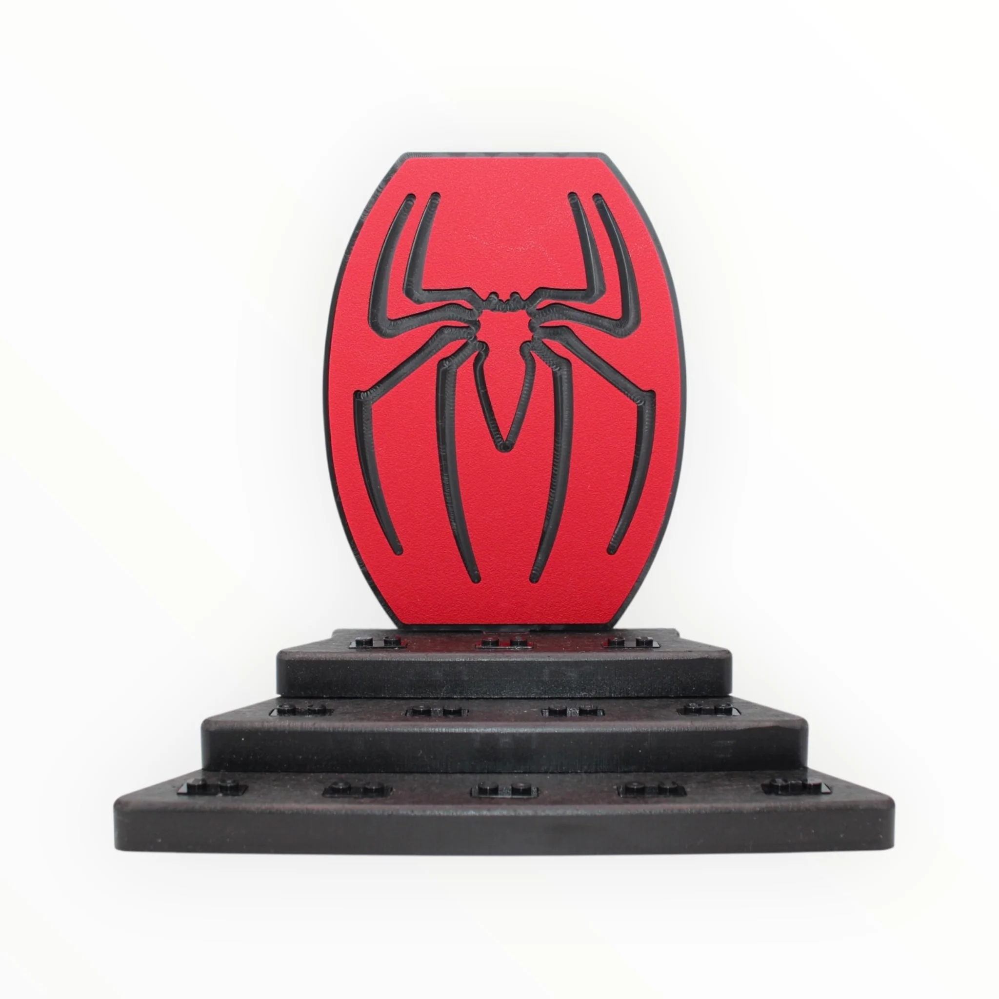 Spider-Themed Display Stand (red symbol, black studs) - Image 2