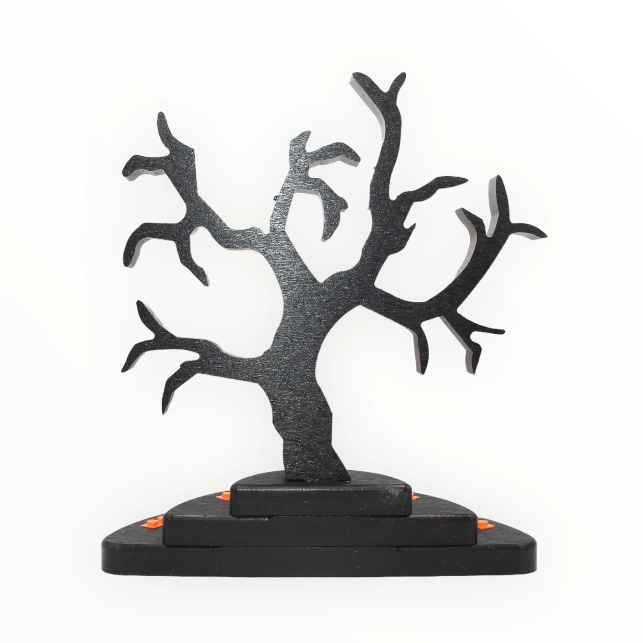Spooky Tree Minifigure Display Stand (black and orange) - Image 3