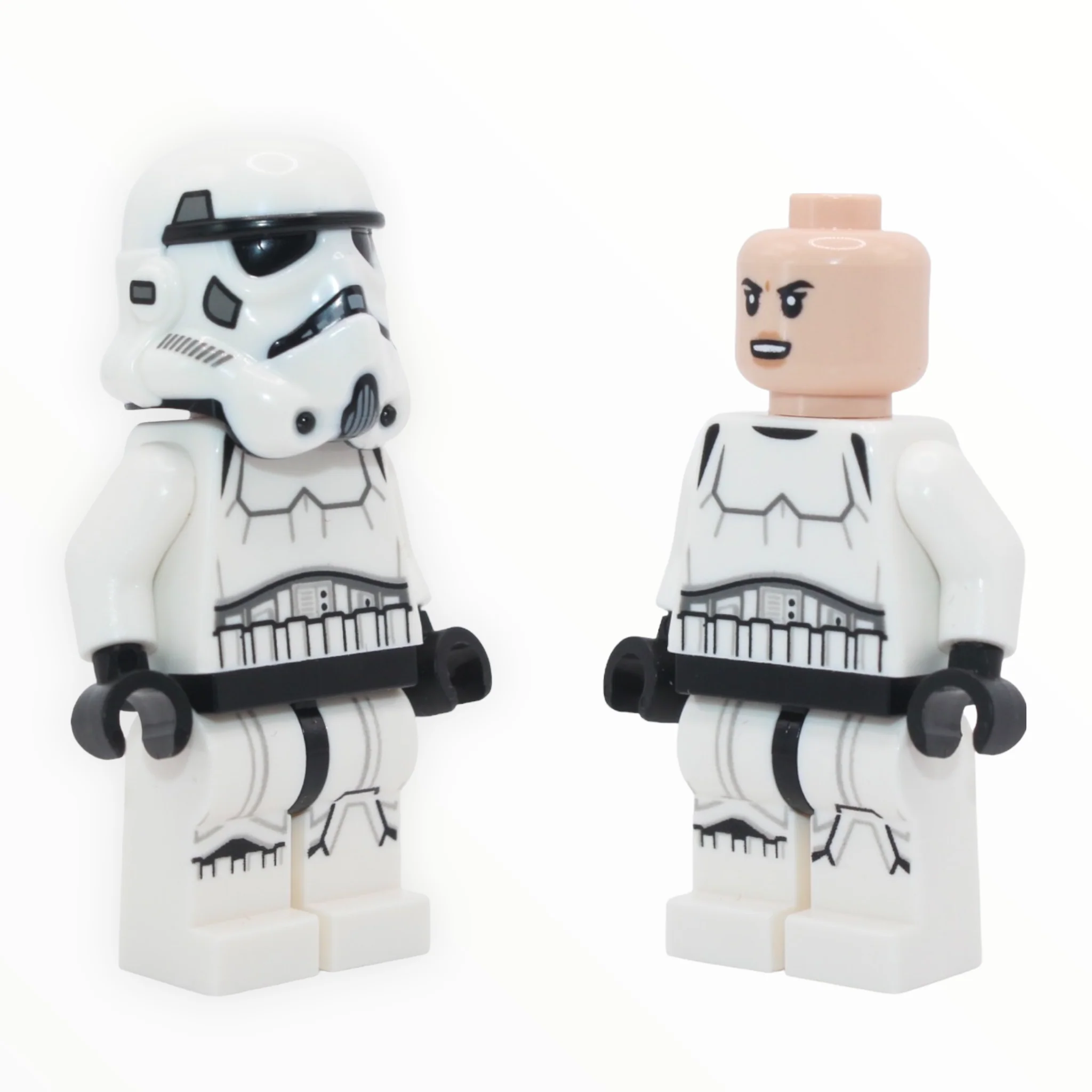 Stormtrooper (dual-molded helmet, simple torso, female head open mouth smile, 2021)