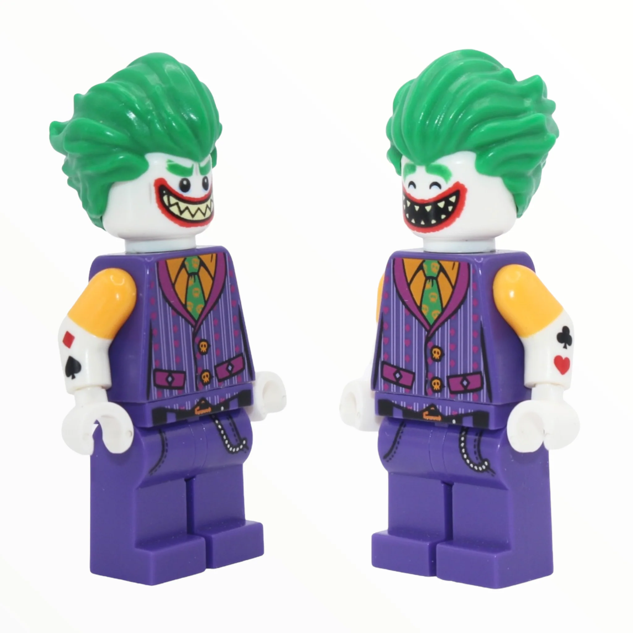 The Joker (The LEGO Batman Movie, vest, shirtsleeves, pointed teeth grin / open mouth smile)