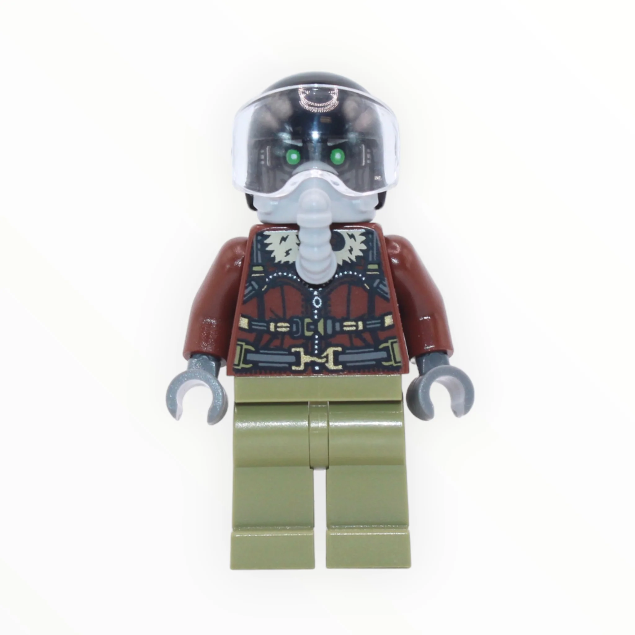 The Vulture (reddish brown bomber jacket, oxygen mask, 2021)
