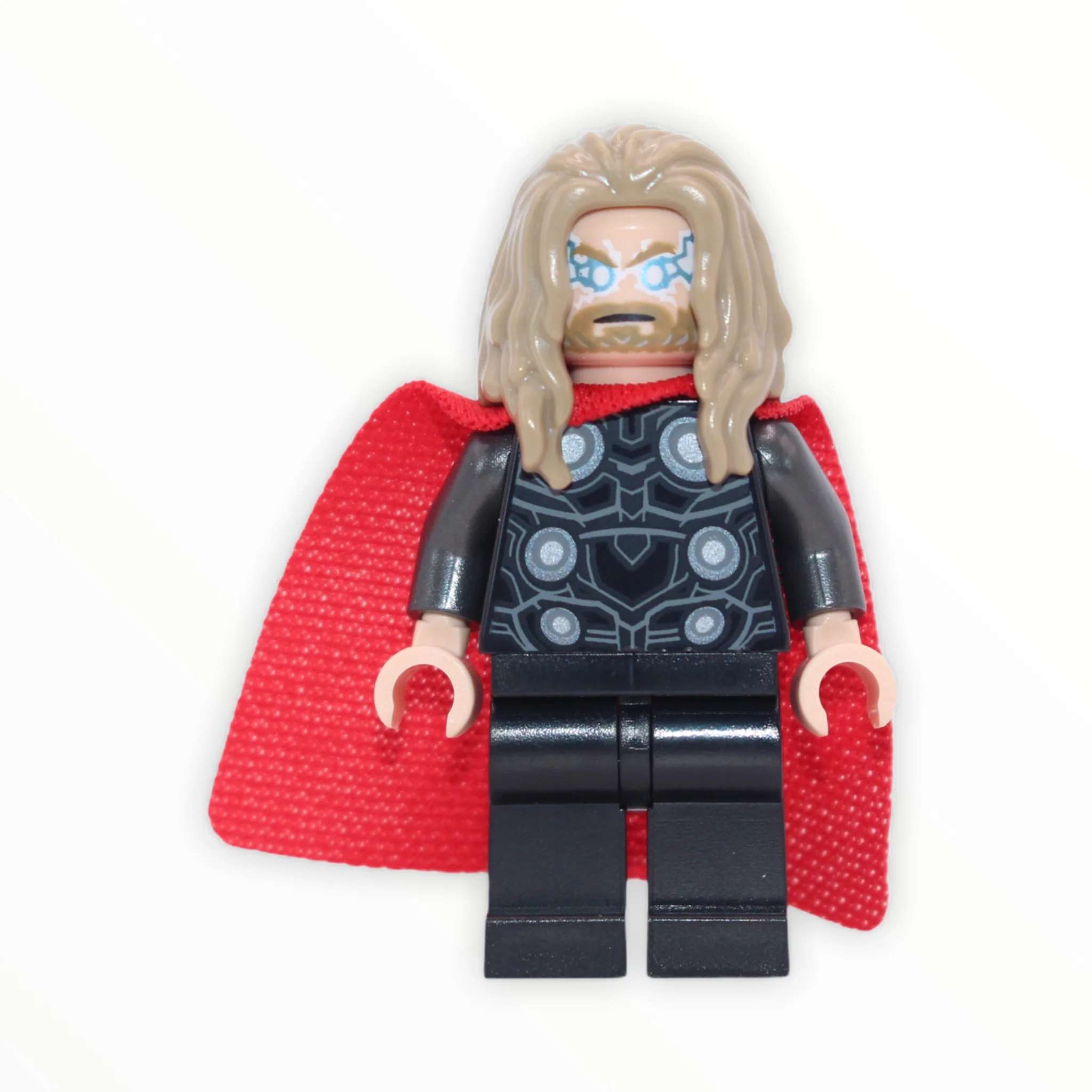 Thor (Endgame, black outfit, long dark tan hair, 2021)