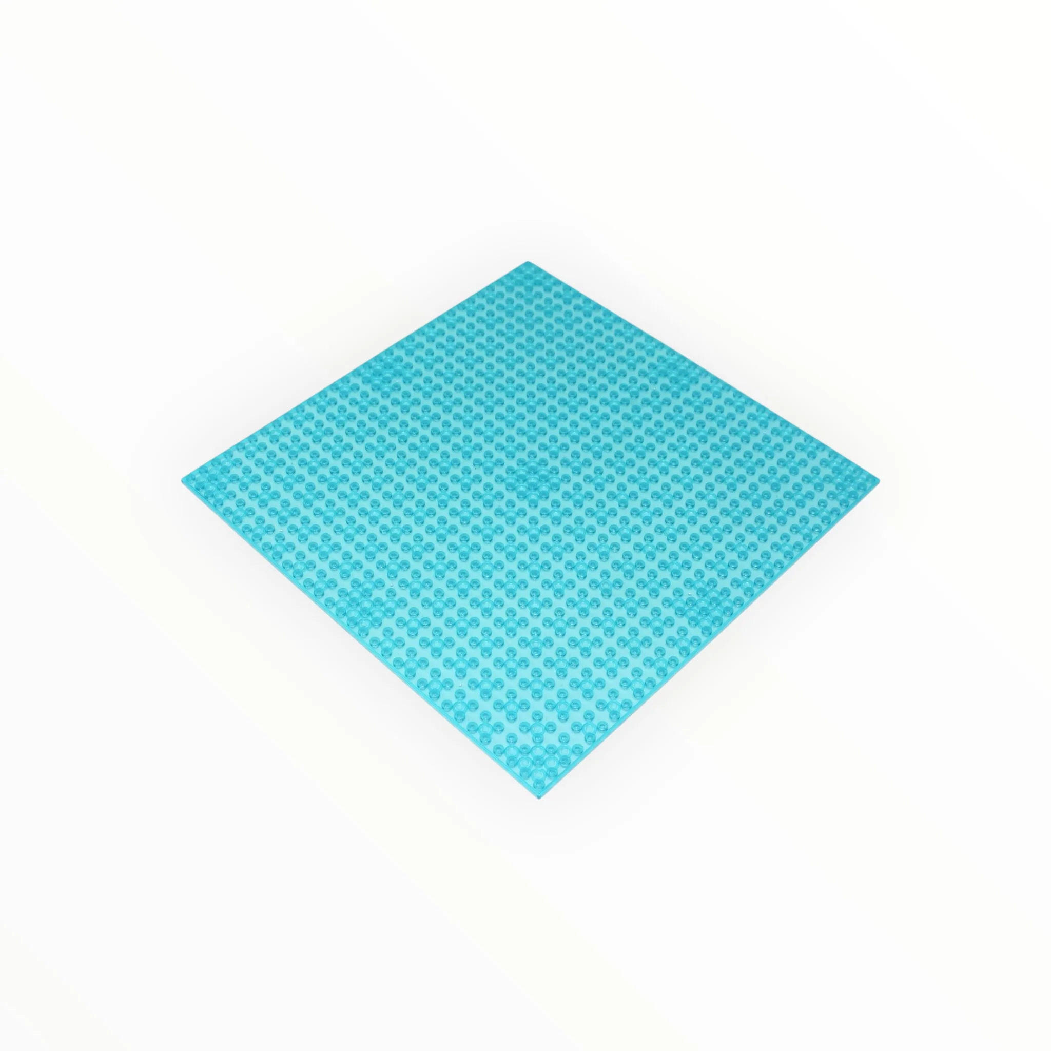 Transparent Aqua LEGO® Compatible Baseplates 10x10