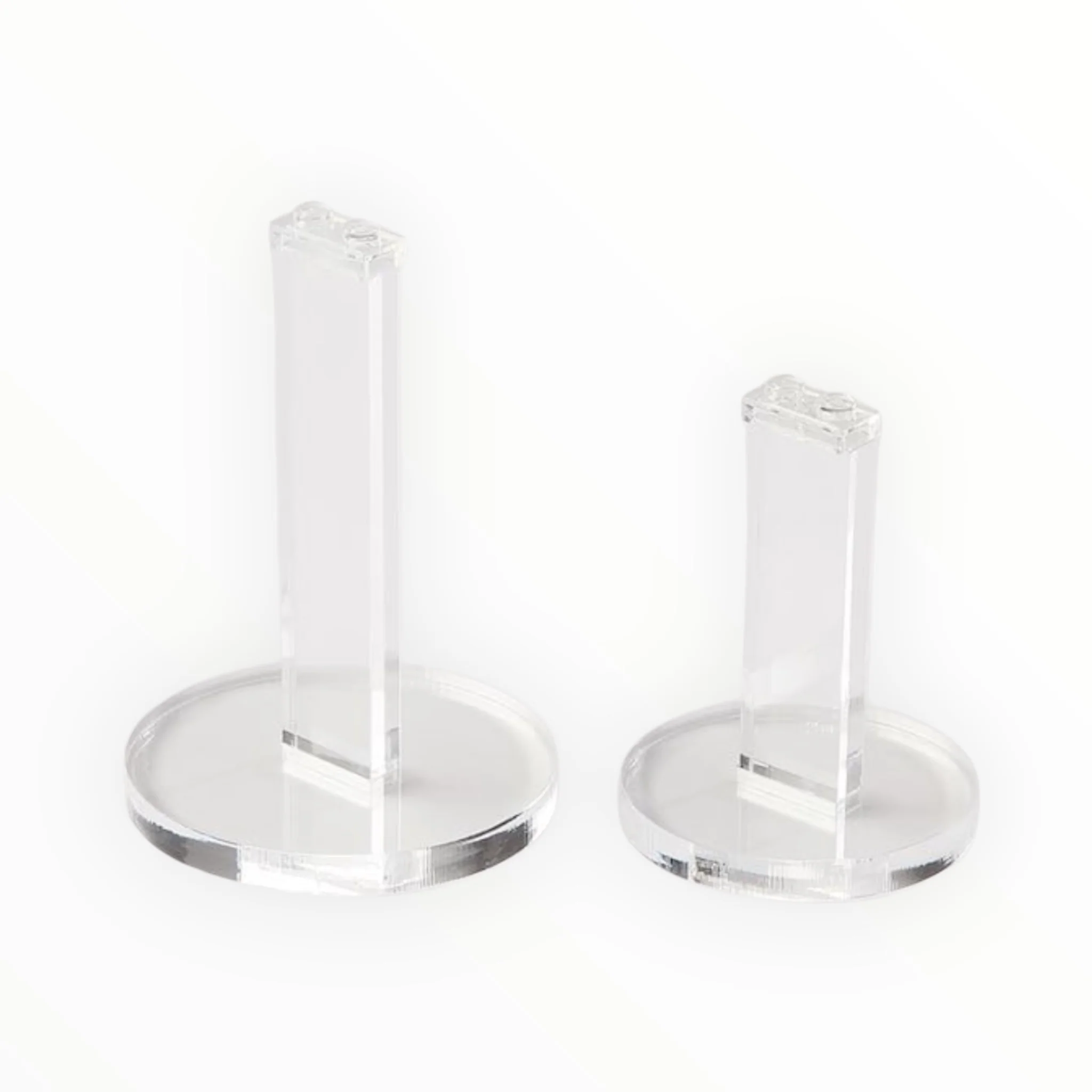 Tricked Out Bricks Micro Display Stand Round 2-pack (clear base)