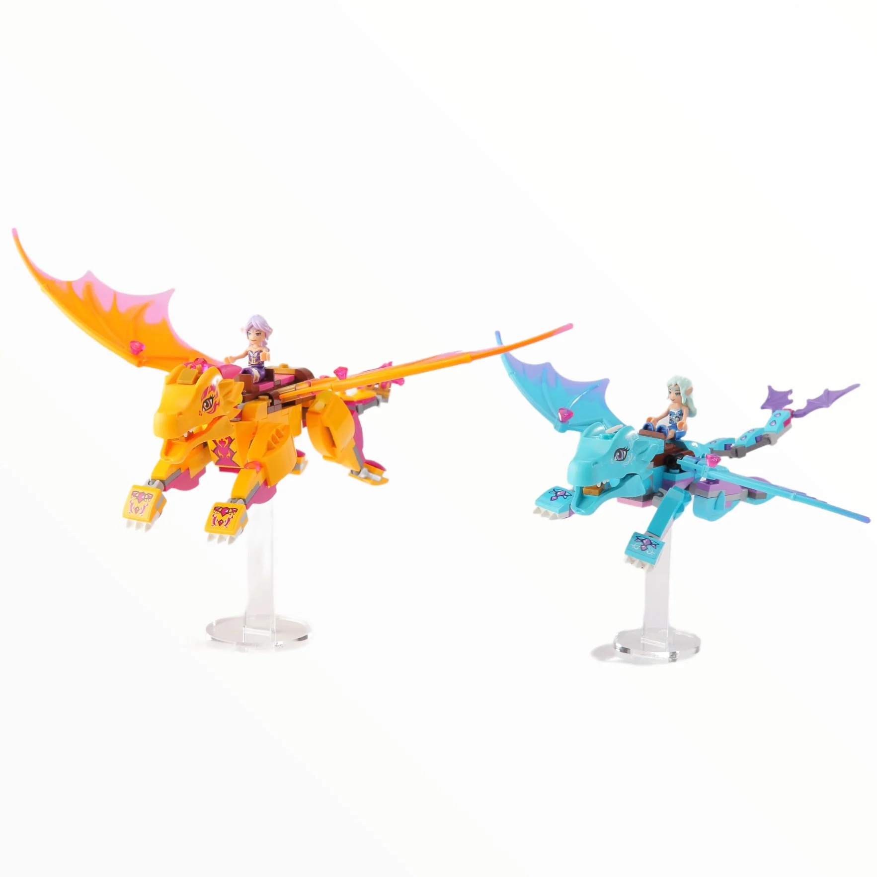 Tricked Out Bricks Micro Display Stand Round 2-pack (clear base) - Image 2