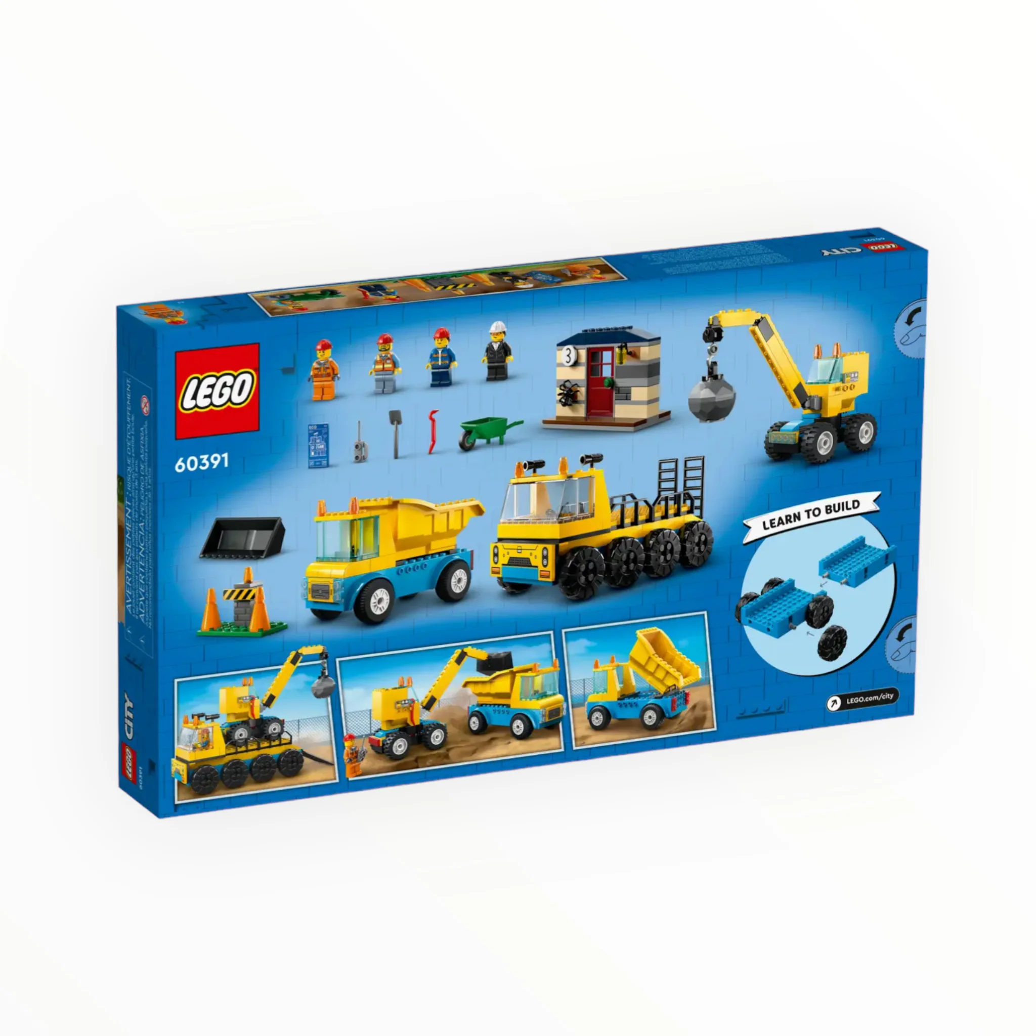 60391 City Construction Trucks and Wrecking Ball Crane - Image 3