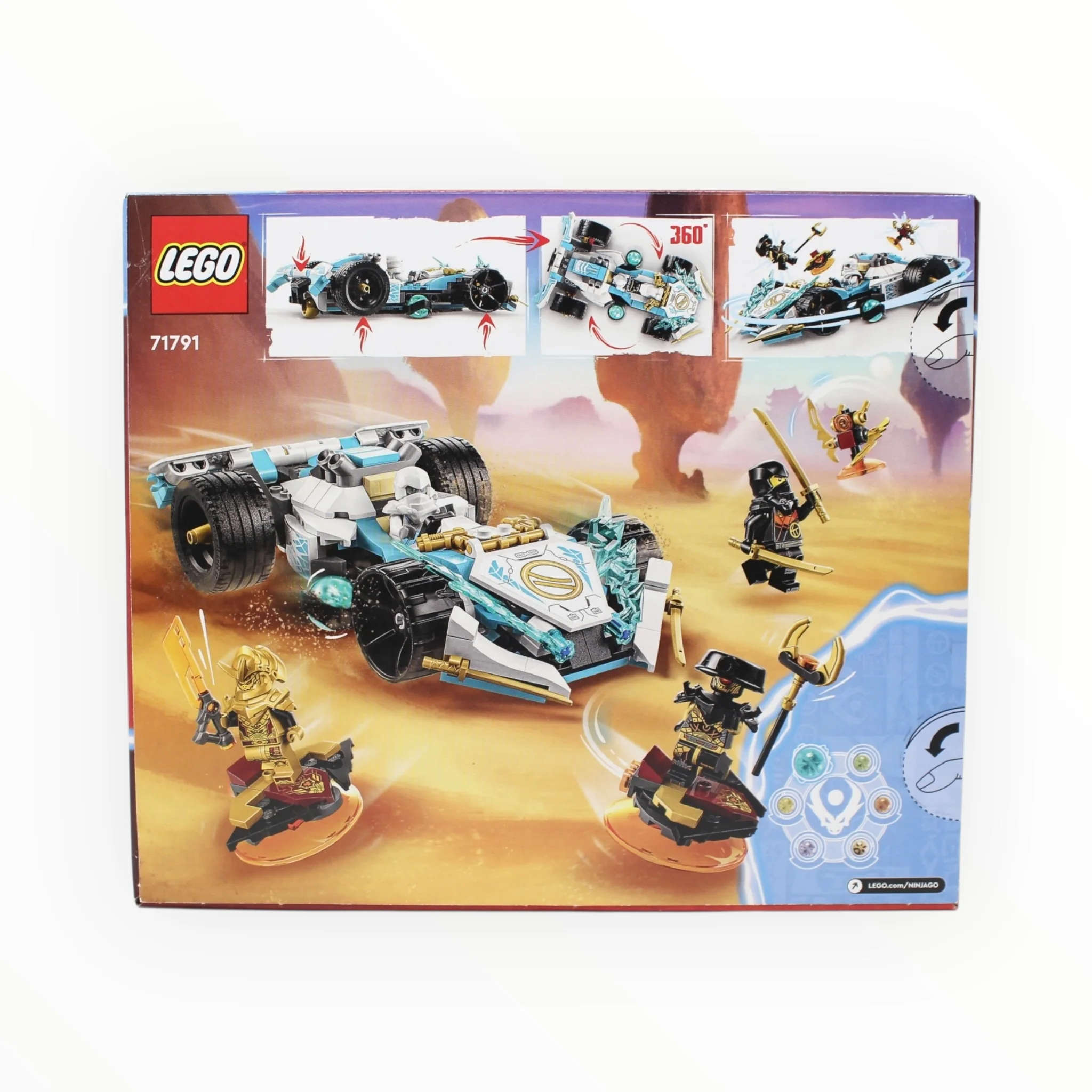 Retired Set 71791 Ninjago Zane’s Dragon Power Spinjitzu Race Car - Image 2