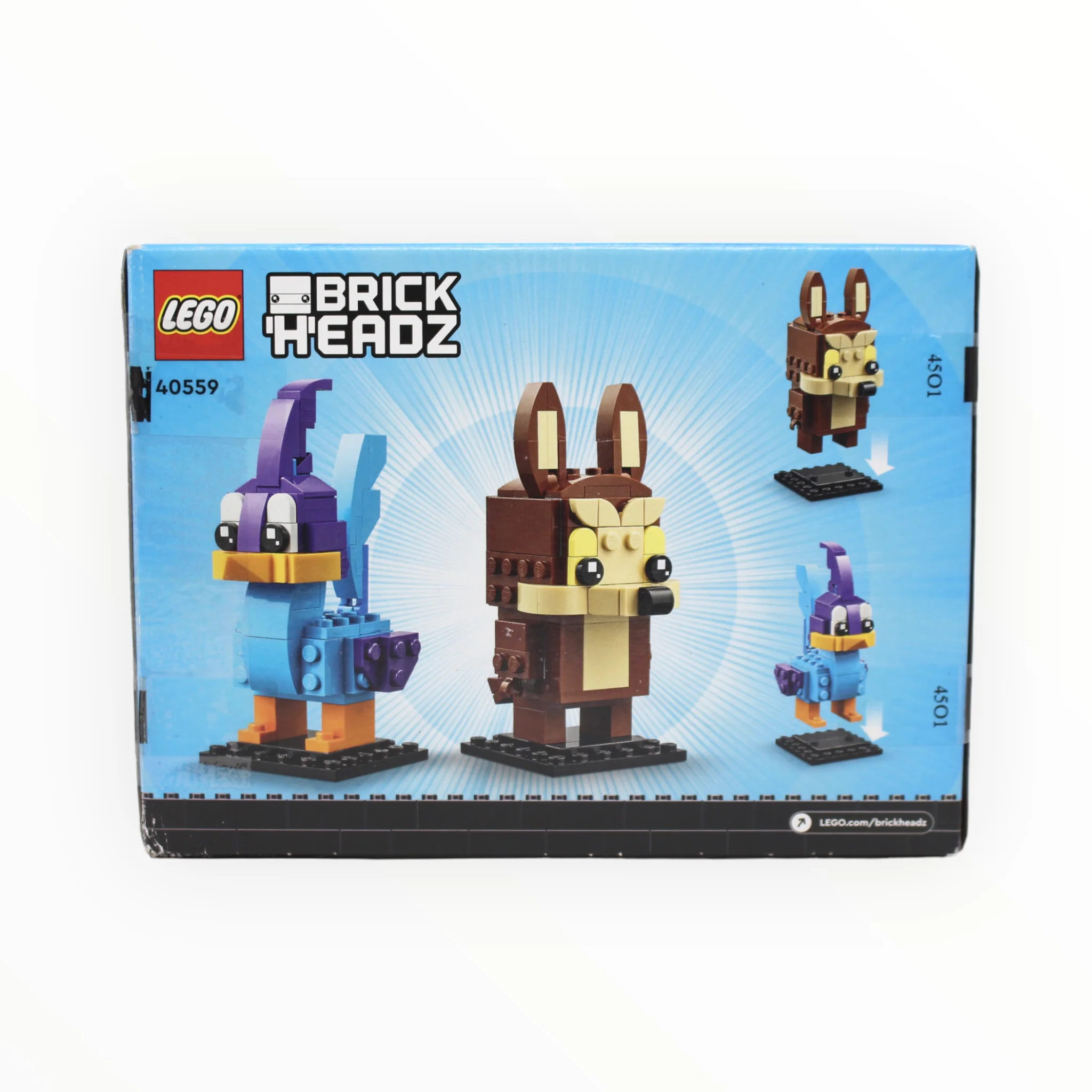 Certified Used Set 40559 Looney Tunes BrickHeadz Road Runner & Wile E. Coyote - Image 2