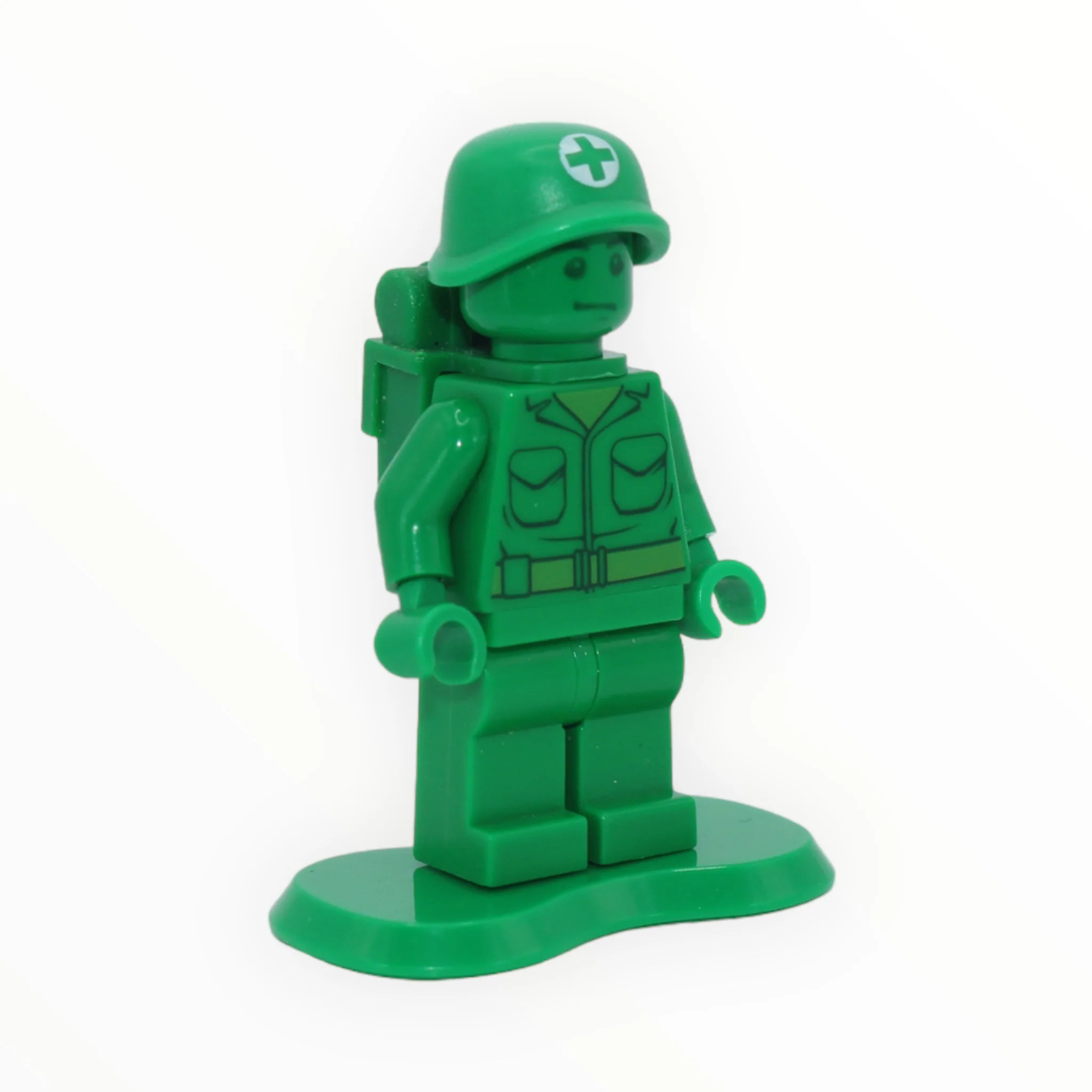 Green Army Man Medic (Toy Story, with green backpack and green stand)