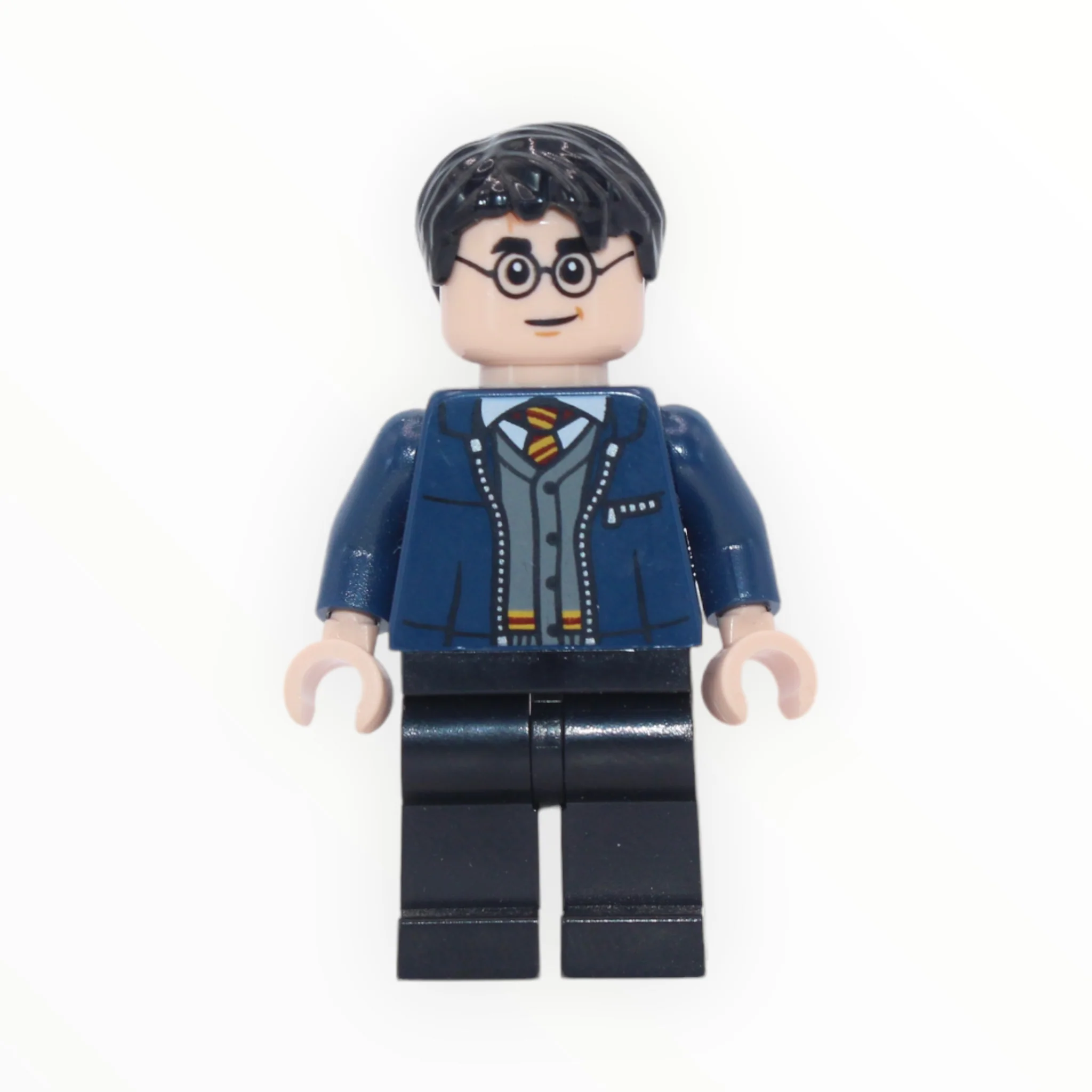 Harry Potter (dark blue open jacket over Gryffindor cardigan, 2022)