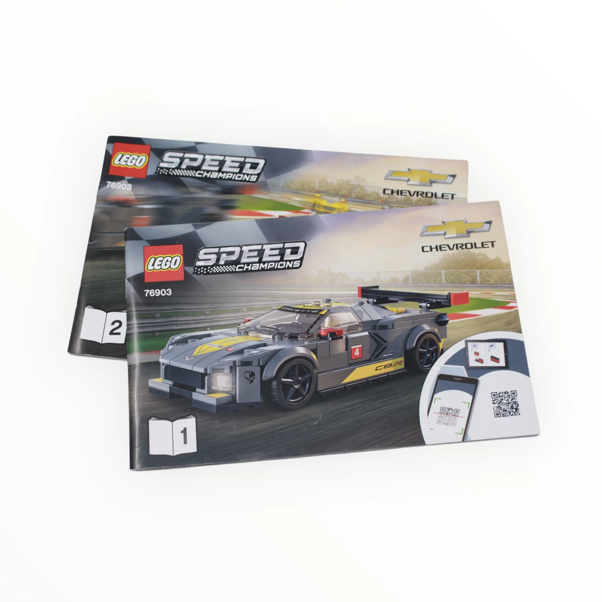 Used Set 76903 Speed Champions Chevrolet Corvette C8.R Race Car and 1969 Chevrolet Corvette - Image 9