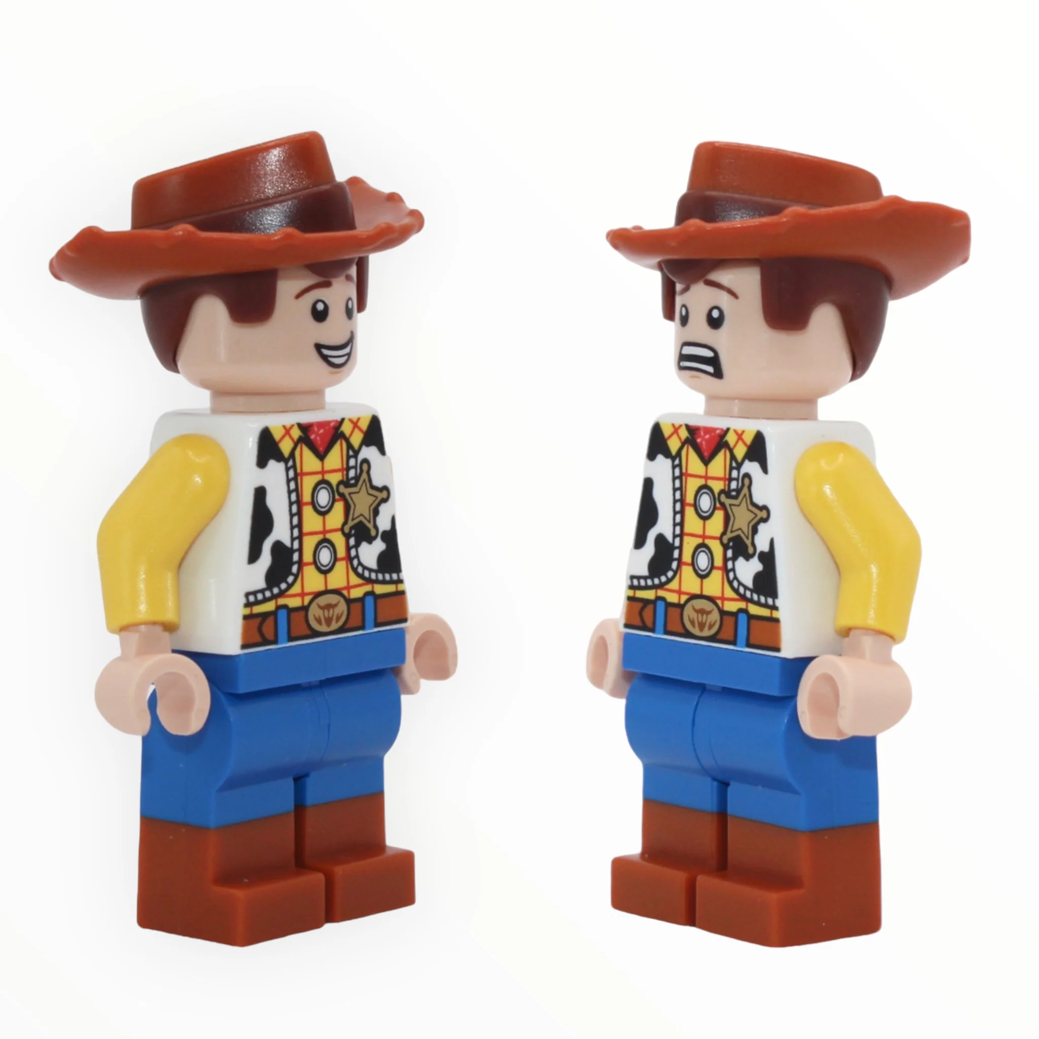 Woody (Toy Story 4, smile with teeth / scared)